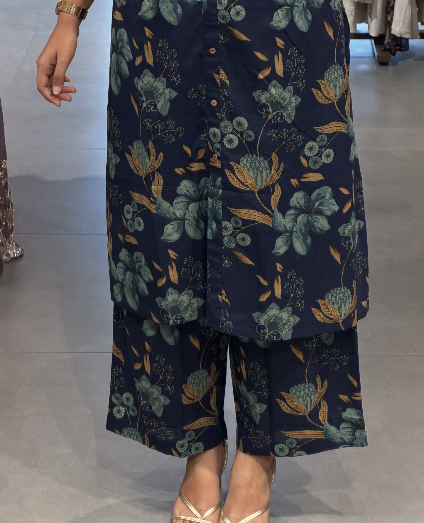 Navy Botanical Cotton Co-ord Set