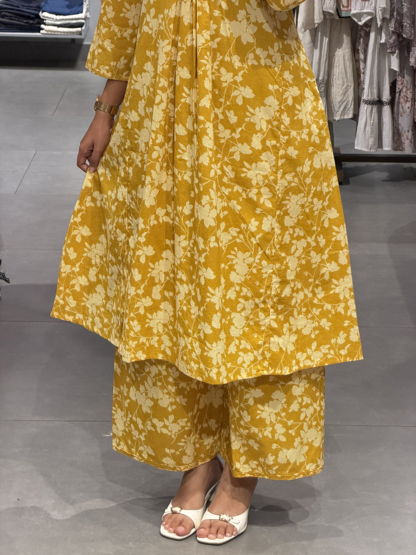 Mustard Yellow Cotton Co-ord Set