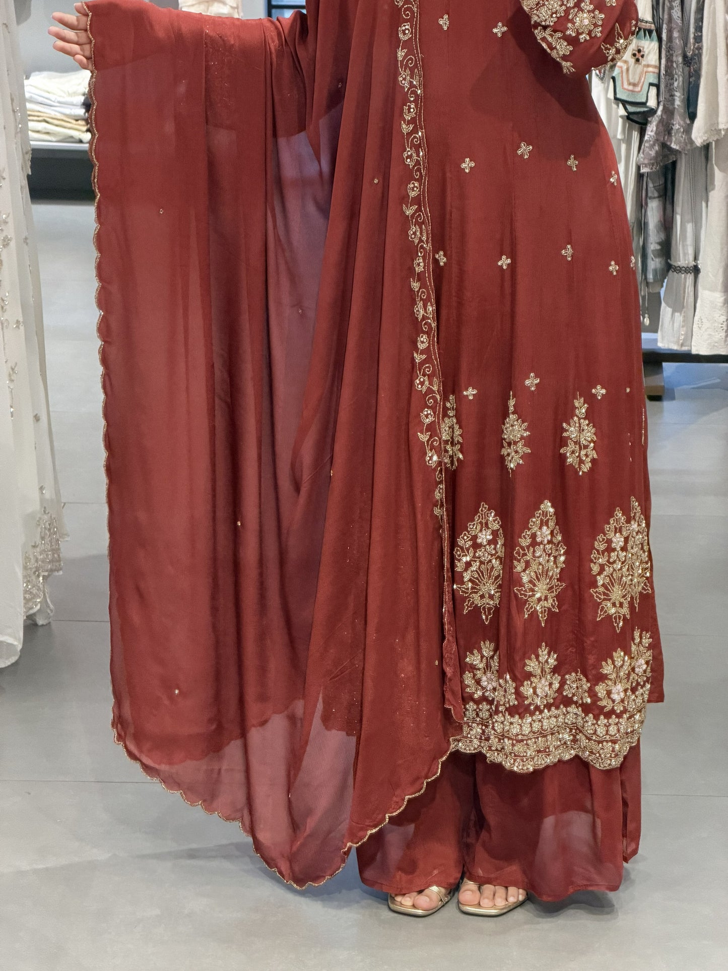 Luxury Chinnon Silk Festive Suit Set