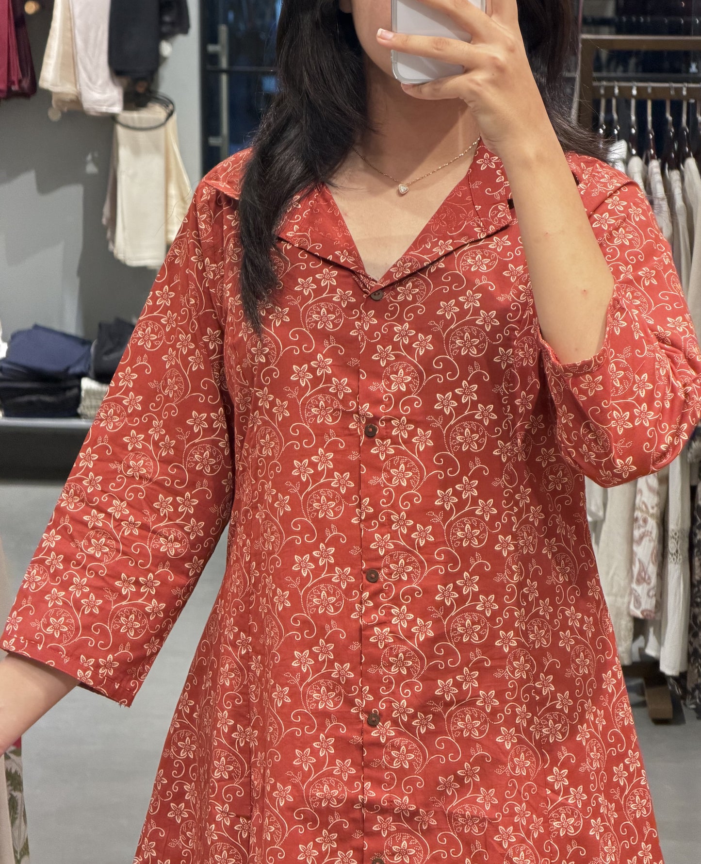 Rust Bloom Cotton Co-ord Set
