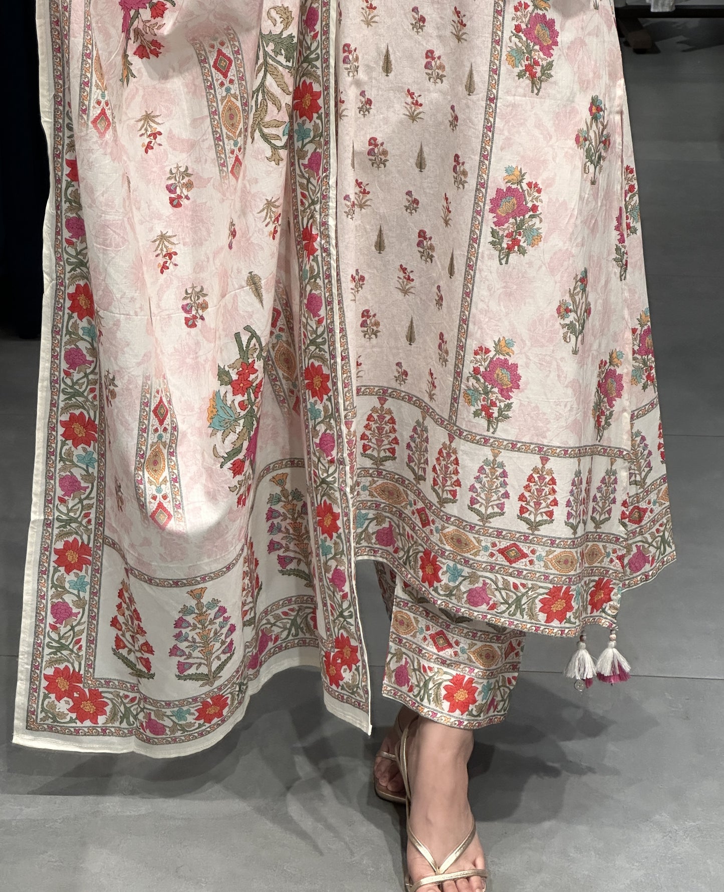 Blush Floral Cotton Pakistani Suit