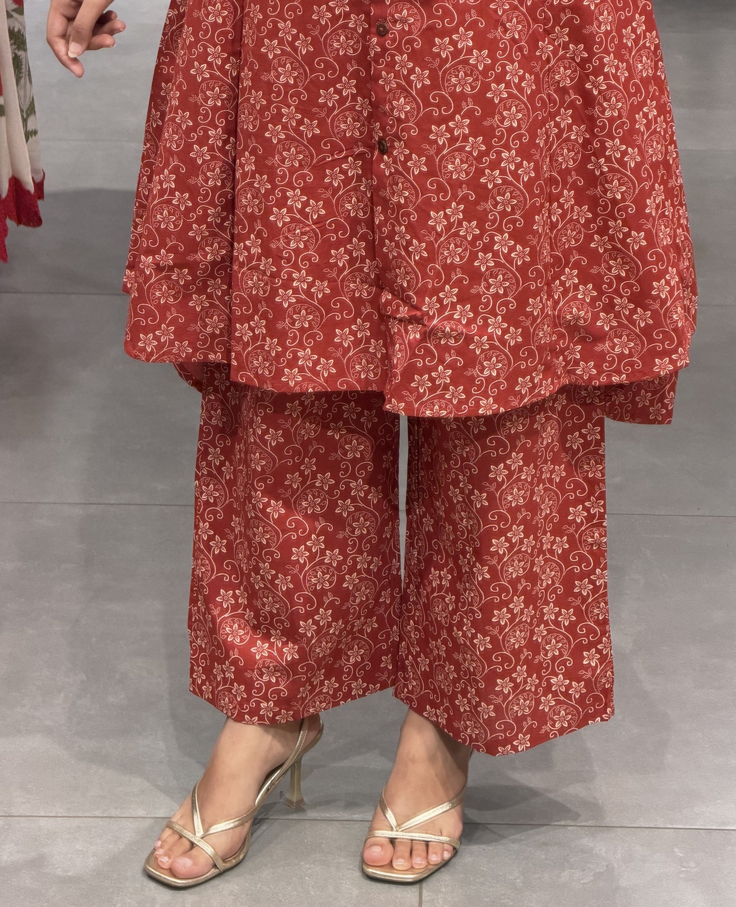 Rust Bloom Cotton Co-ord Set