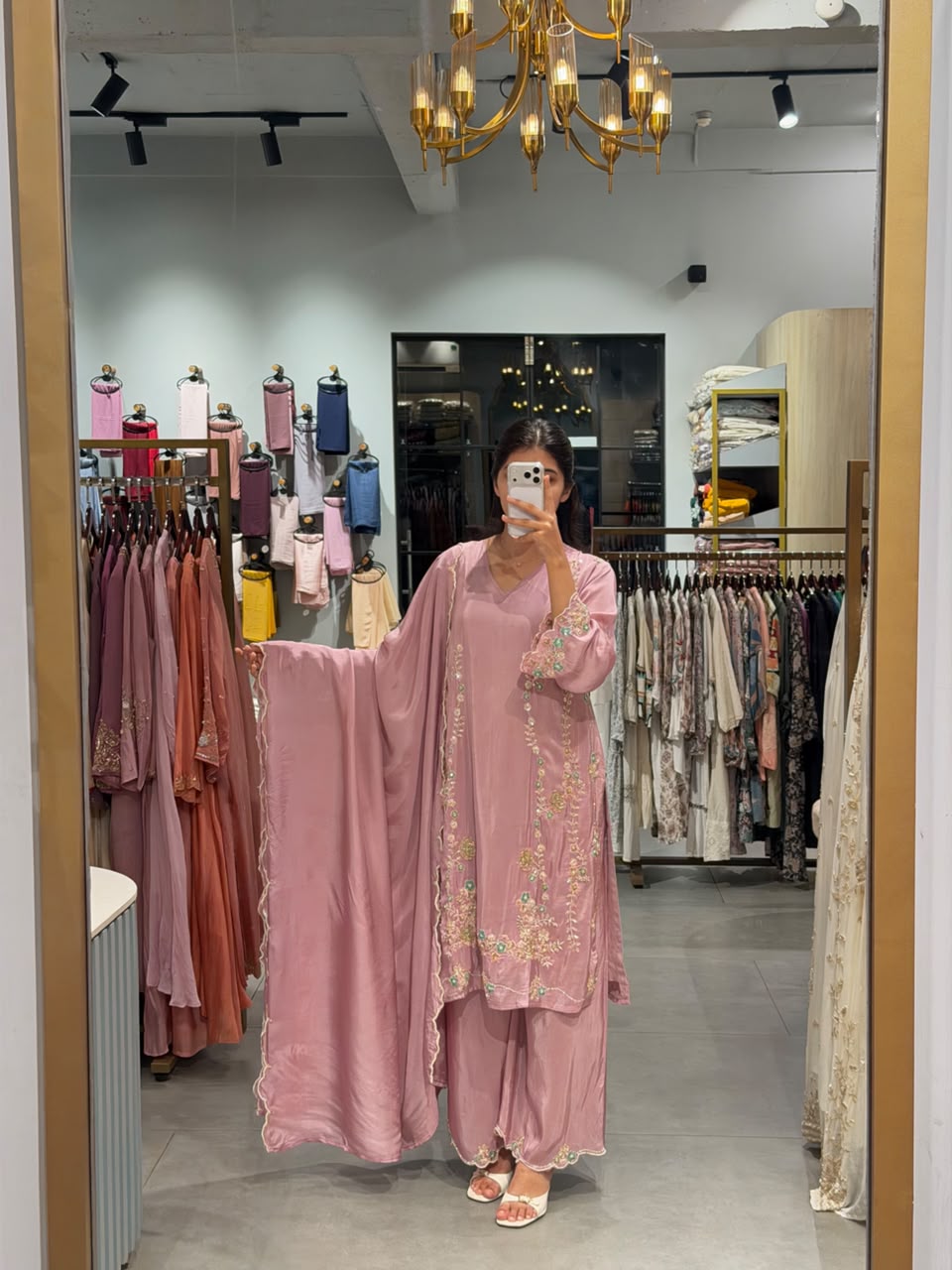Elegant uppada silk pakistani set