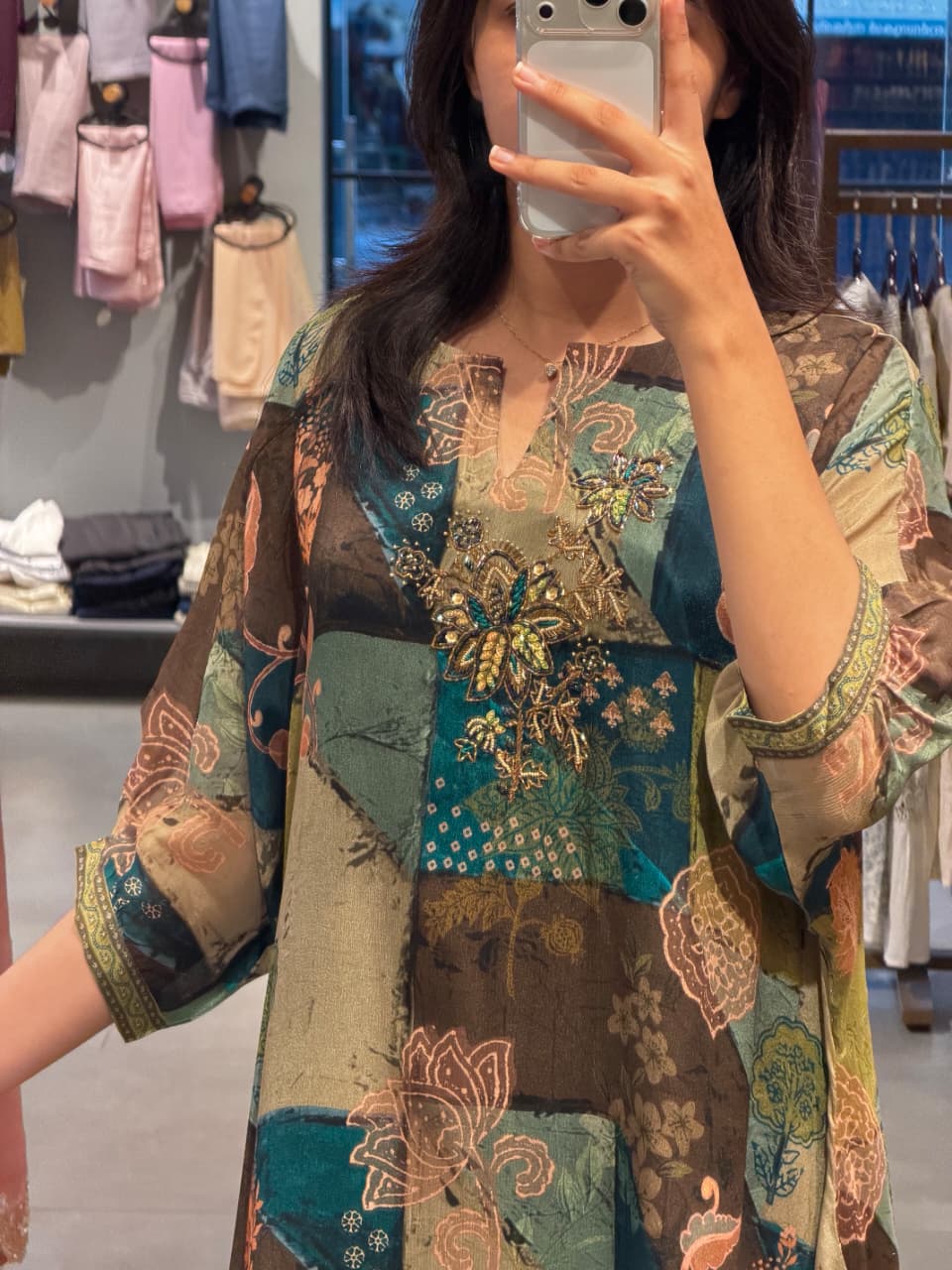 Blue crape silk(Co-Ord Set)