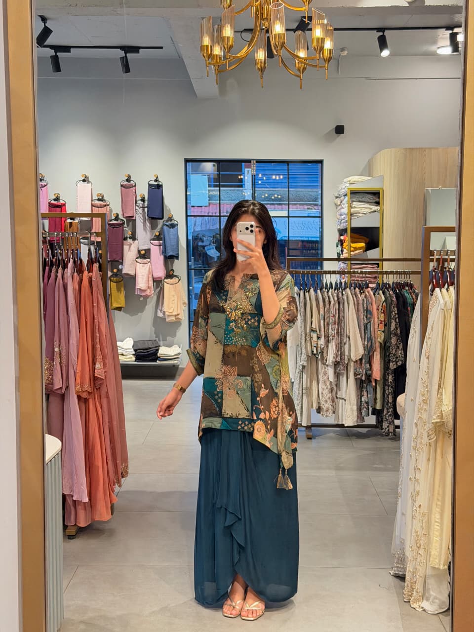 Blue crape silk(Co-Ord Set)