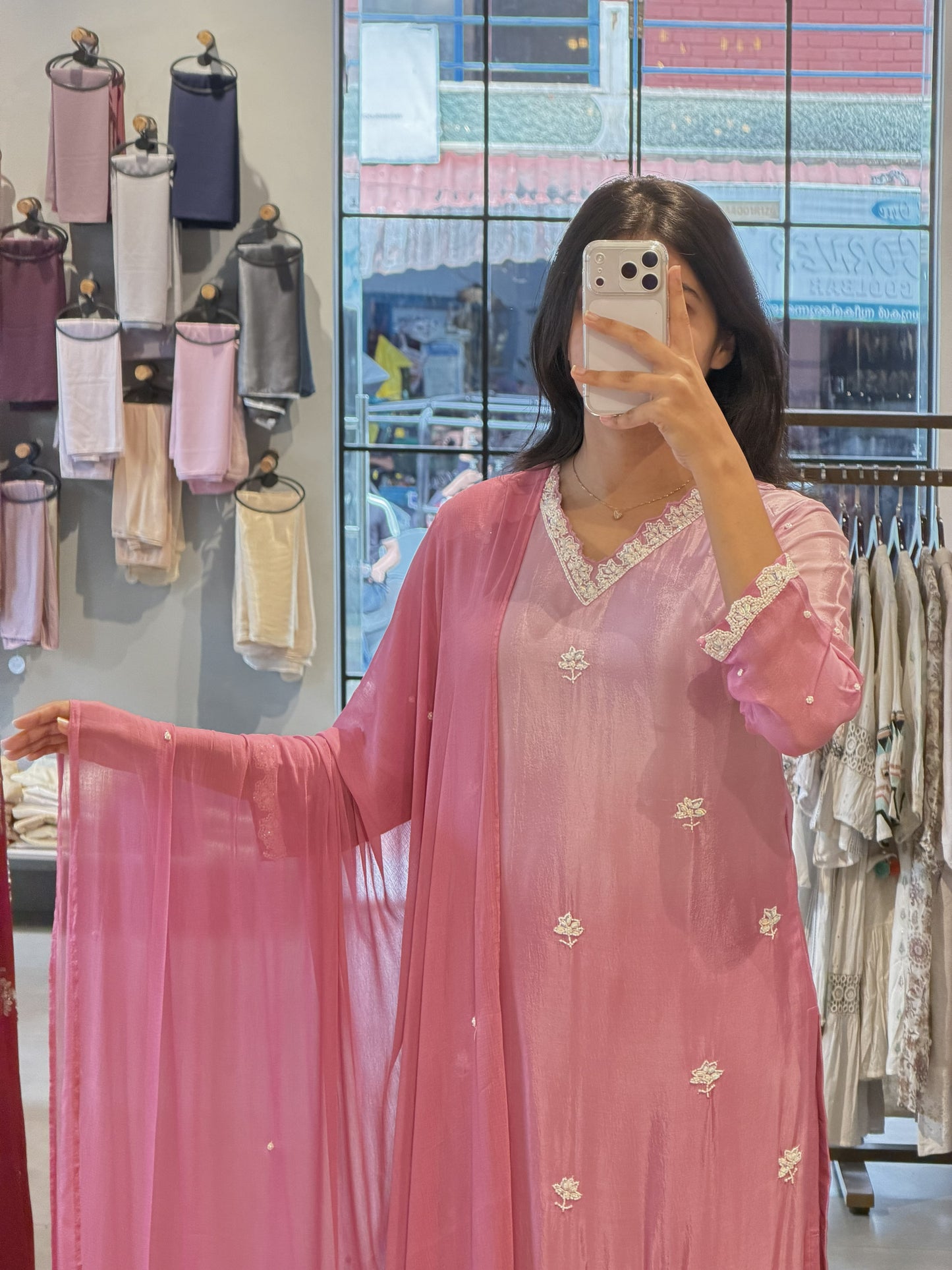 Dual-Tone Pink Festive Sharara Set