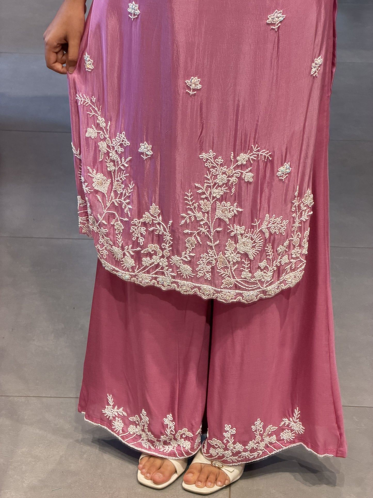 Dual-Tone Pink Festive Sharara Set