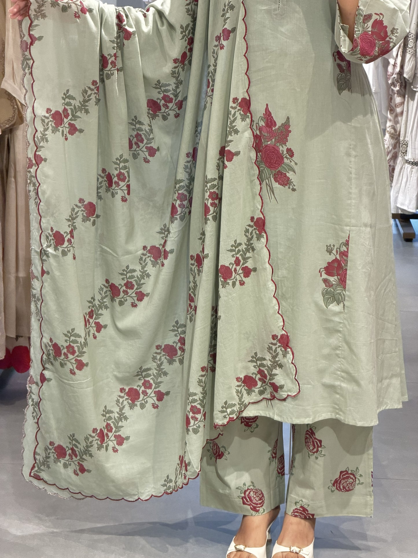 Floral Grace Mull Cotton Suit Set