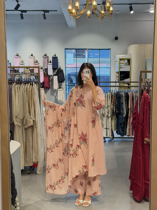 Floral Grace Mull Cotton Suit Set