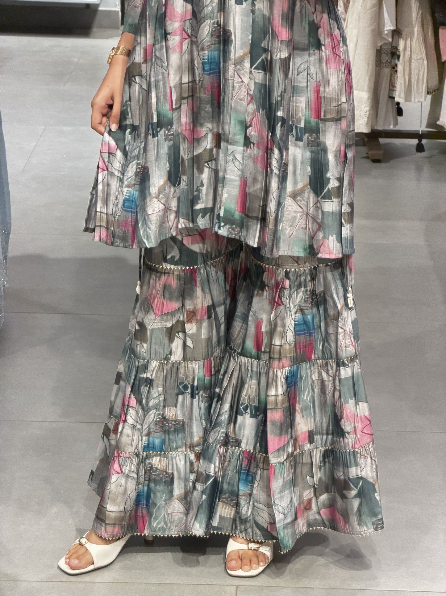 Printed Chanderi Silk Co-ord Set