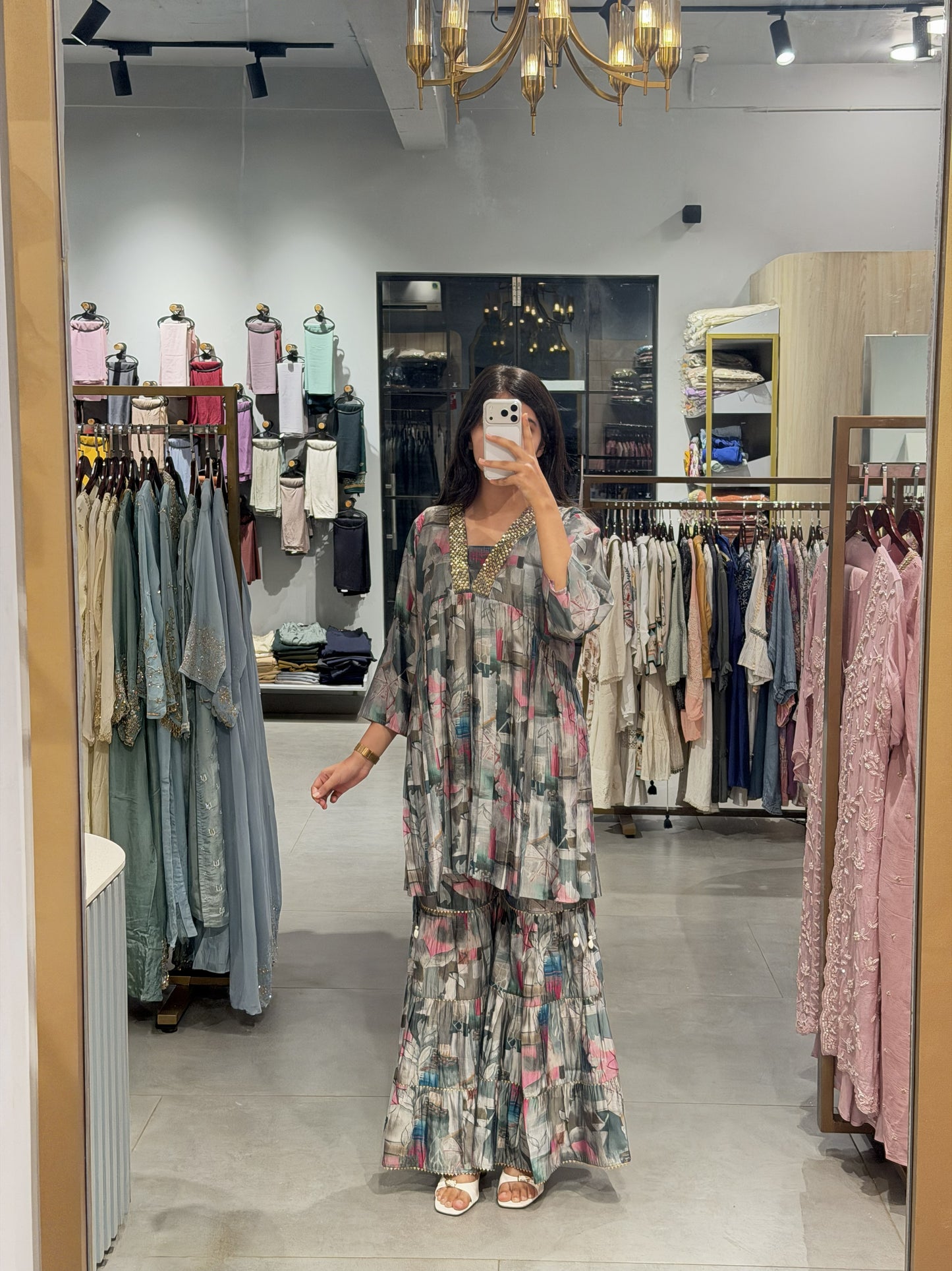 Printed Chanderi Silk Co-ord Set