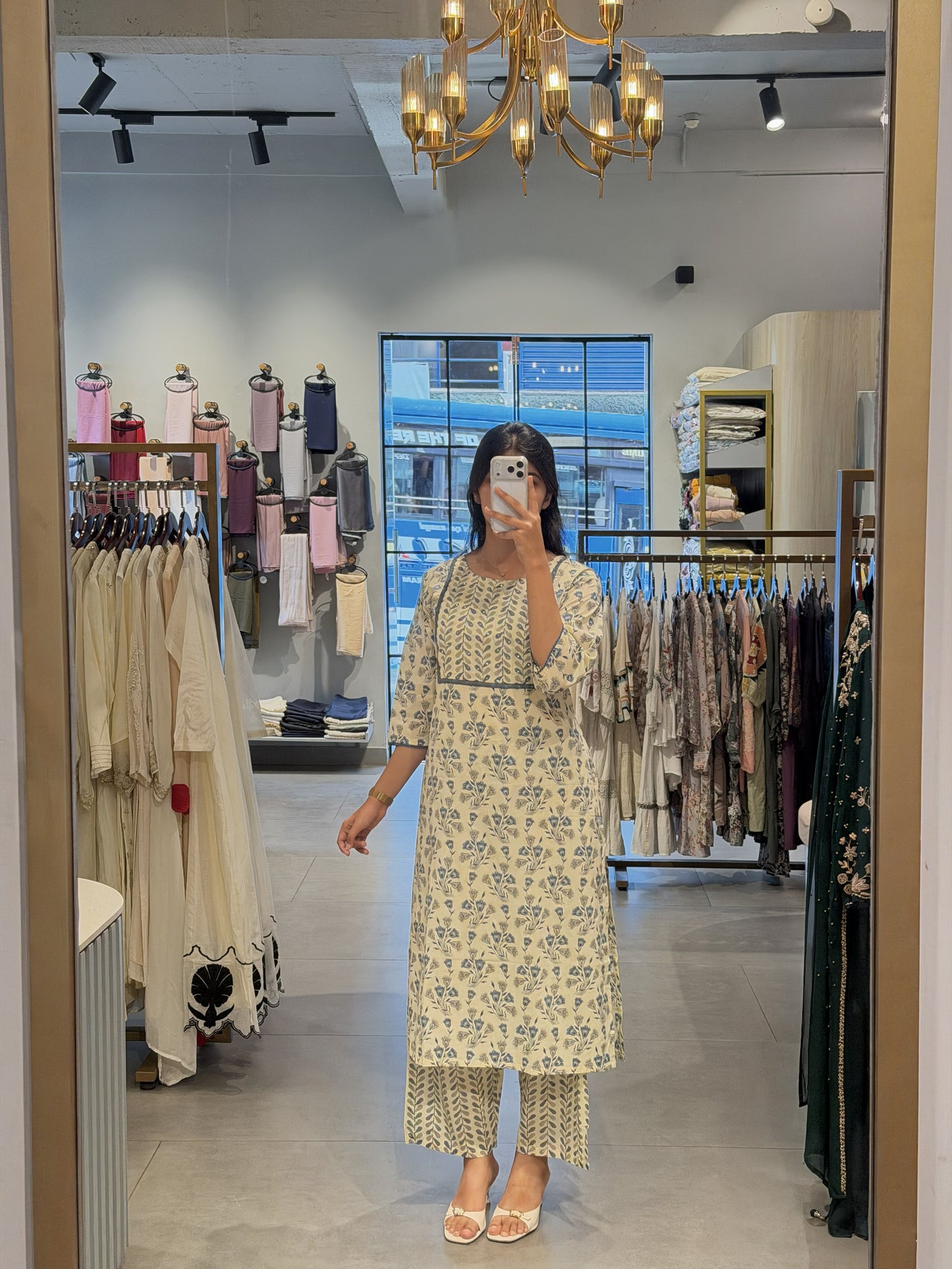 Floral Printed Cotton Suit Set
