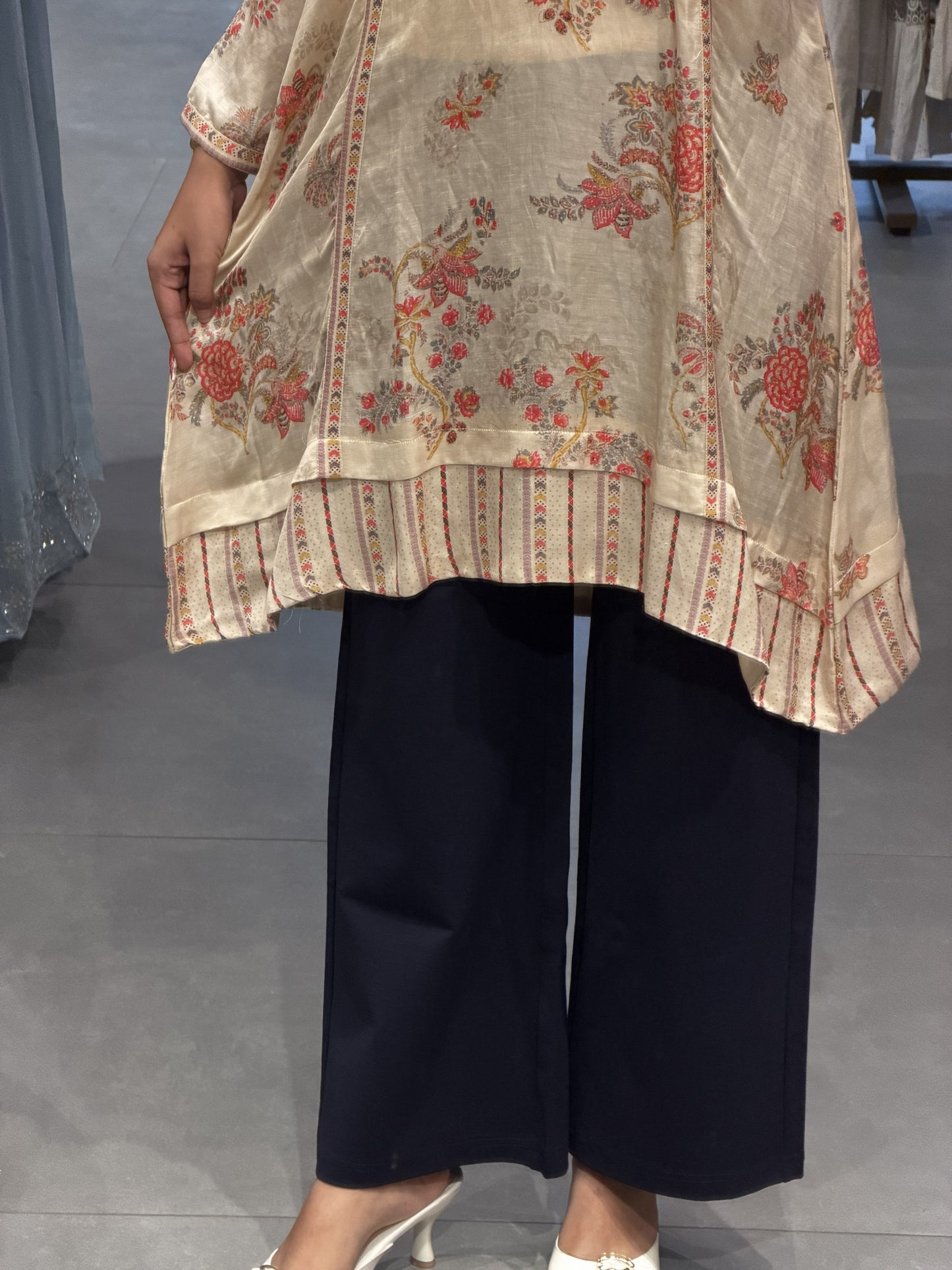 Floral Silk Designer Top