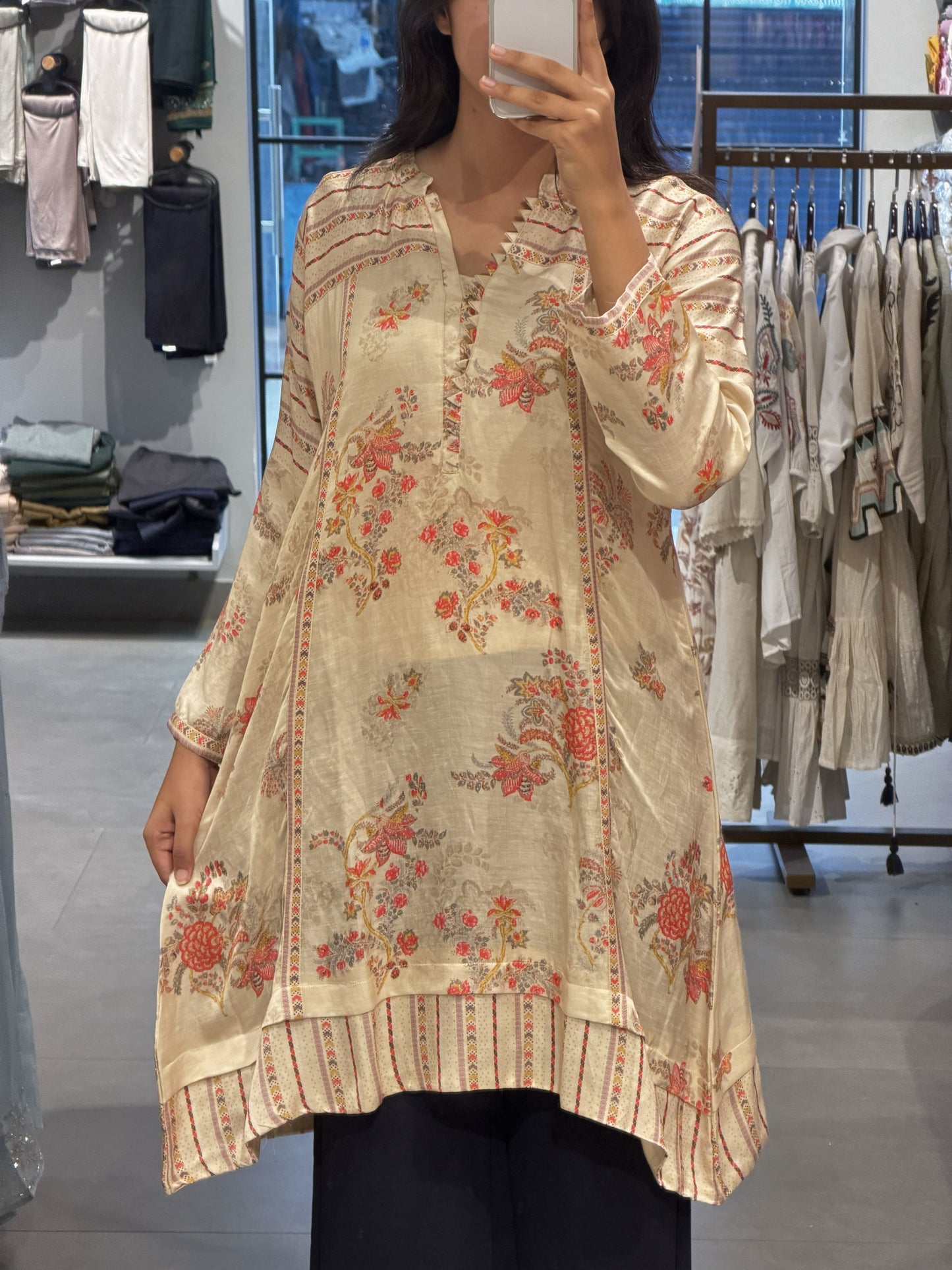 Floral Silk Designer Top