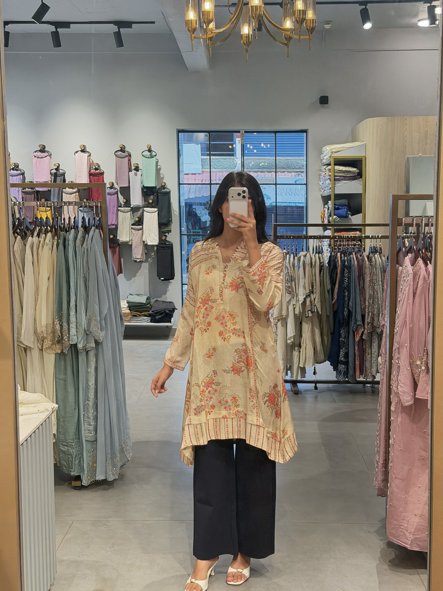 Floral Silk Designer Top