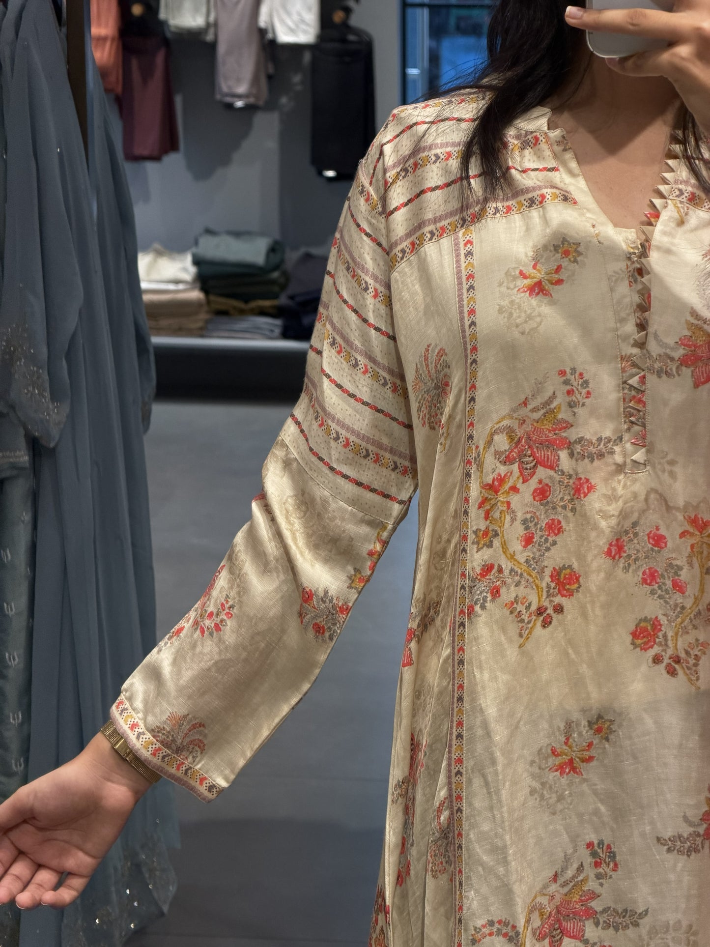 Floral Silk Designer Top