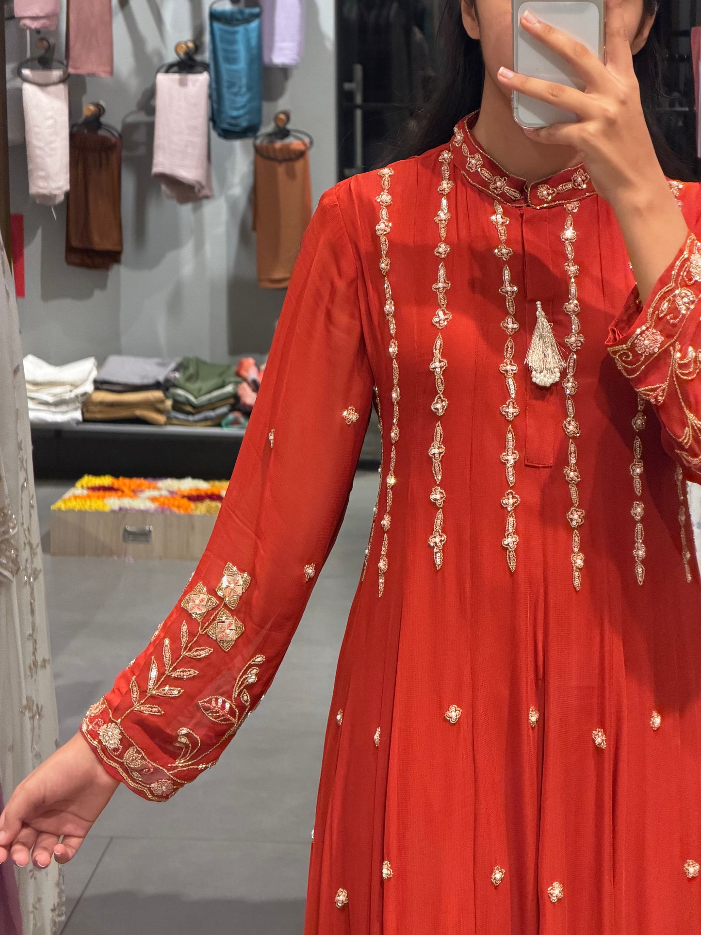 Ruby Red Viscose Georgette