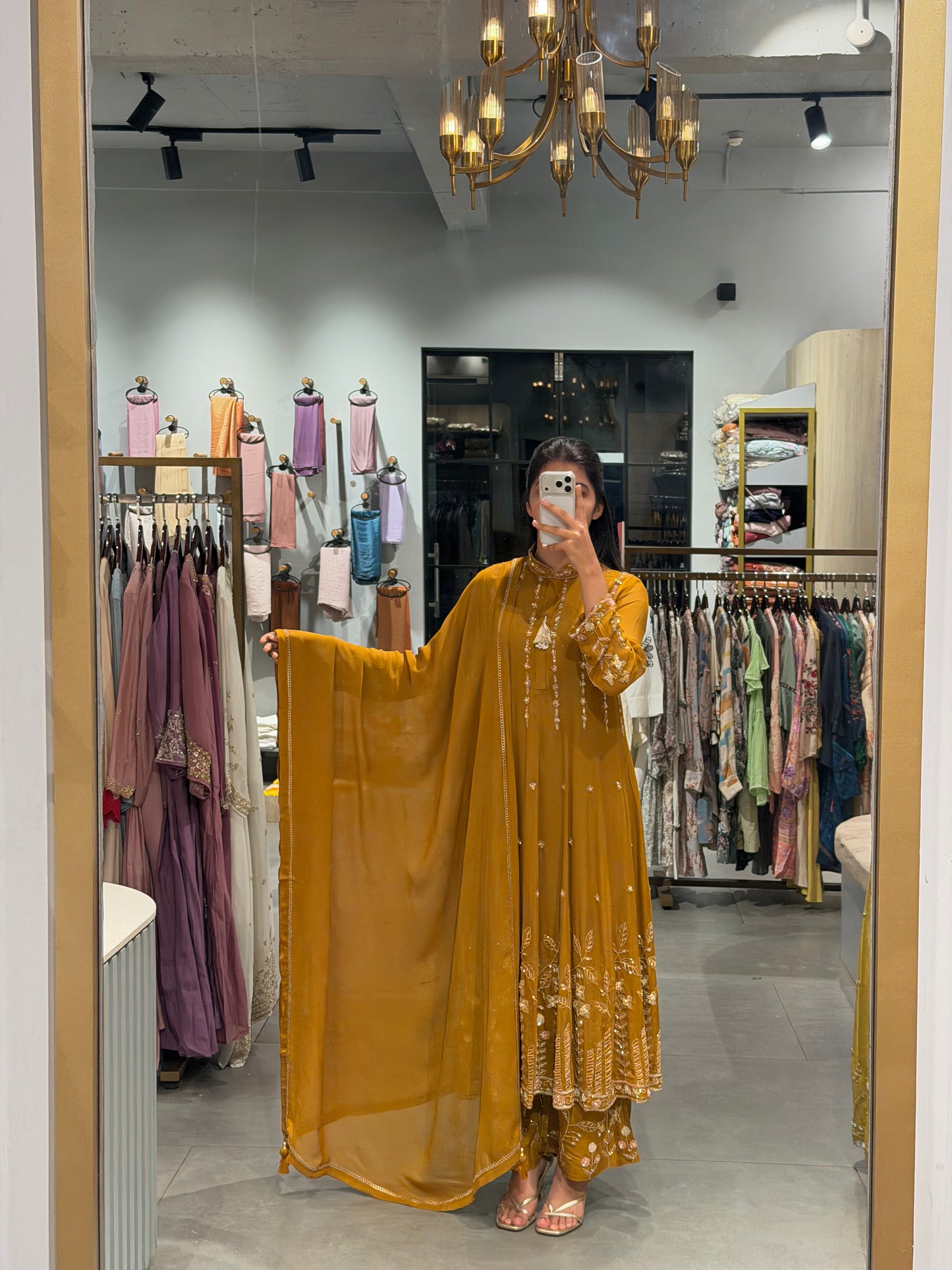 Mustard Gold Viscose Georgett