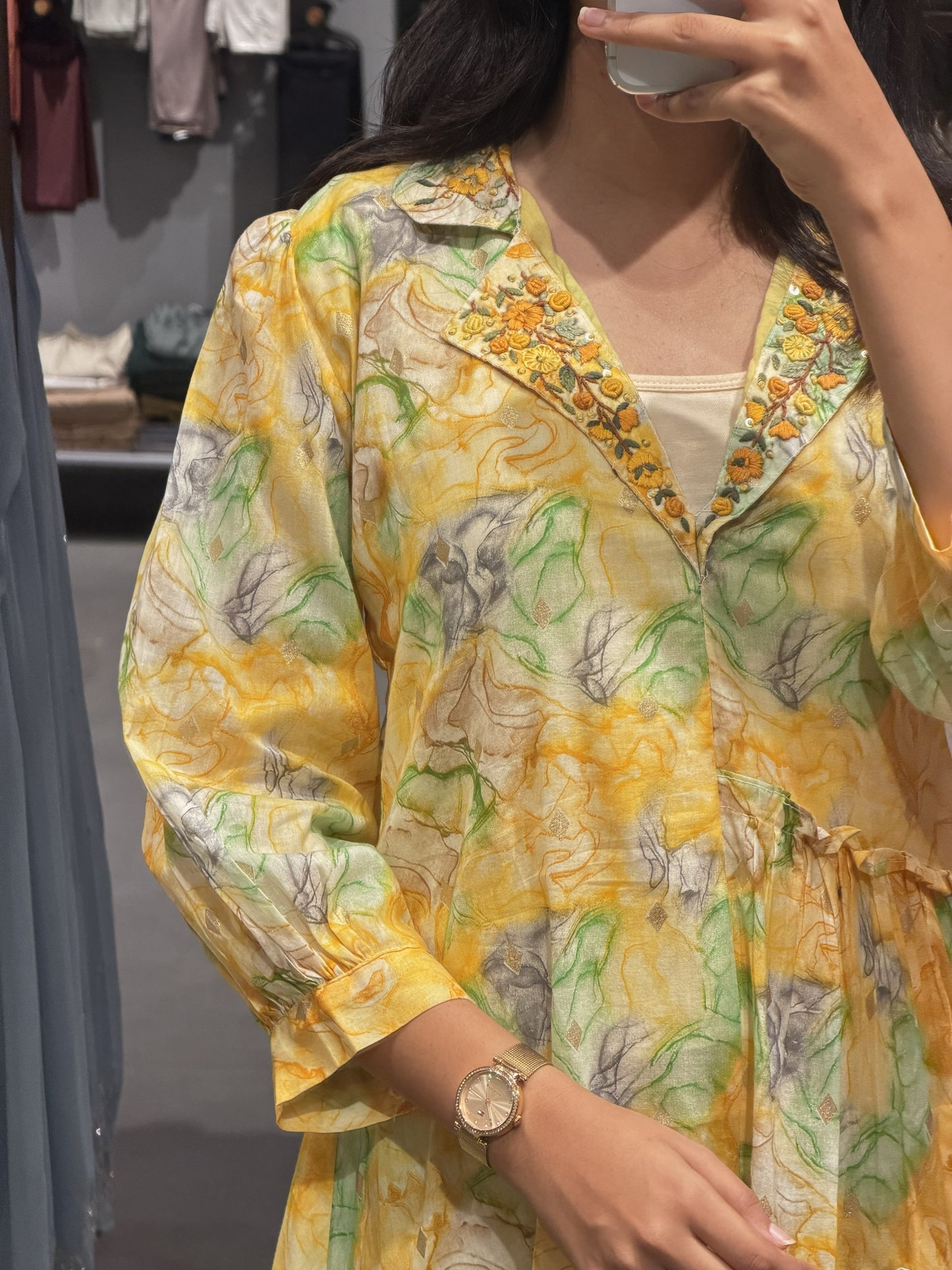 Yellow Floral Mul Cotton Co-ord Set