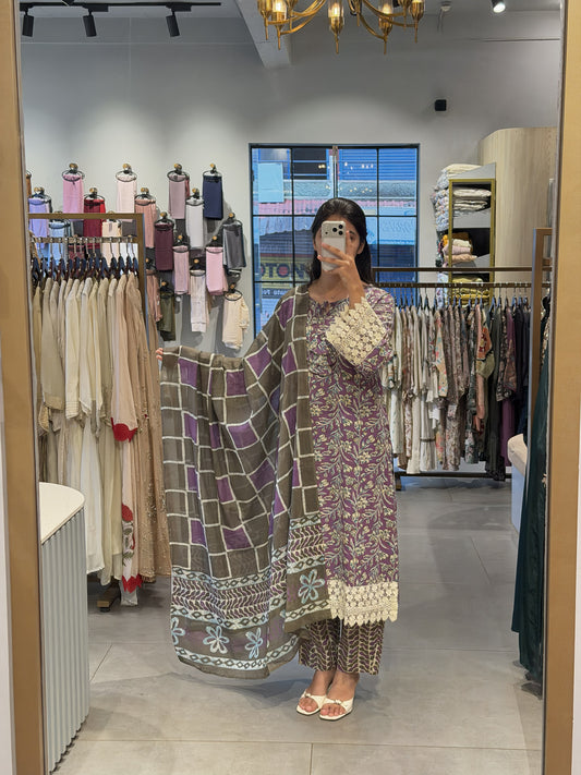 Cotton Printed Kurta Set
