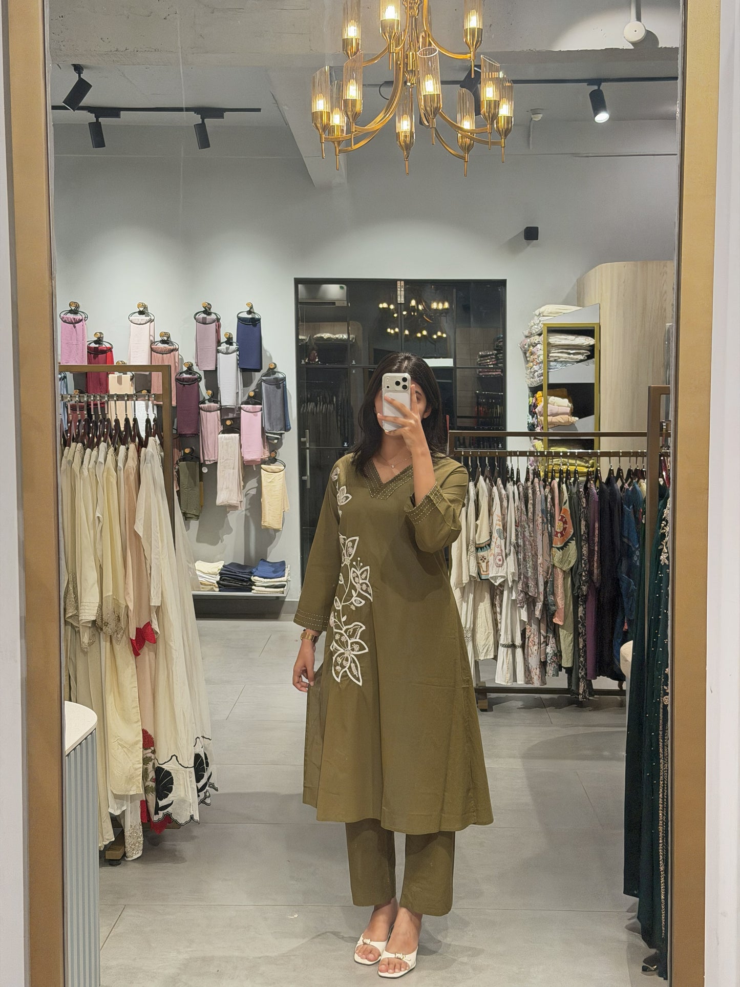 Olive Green Cotton Co-ord Set