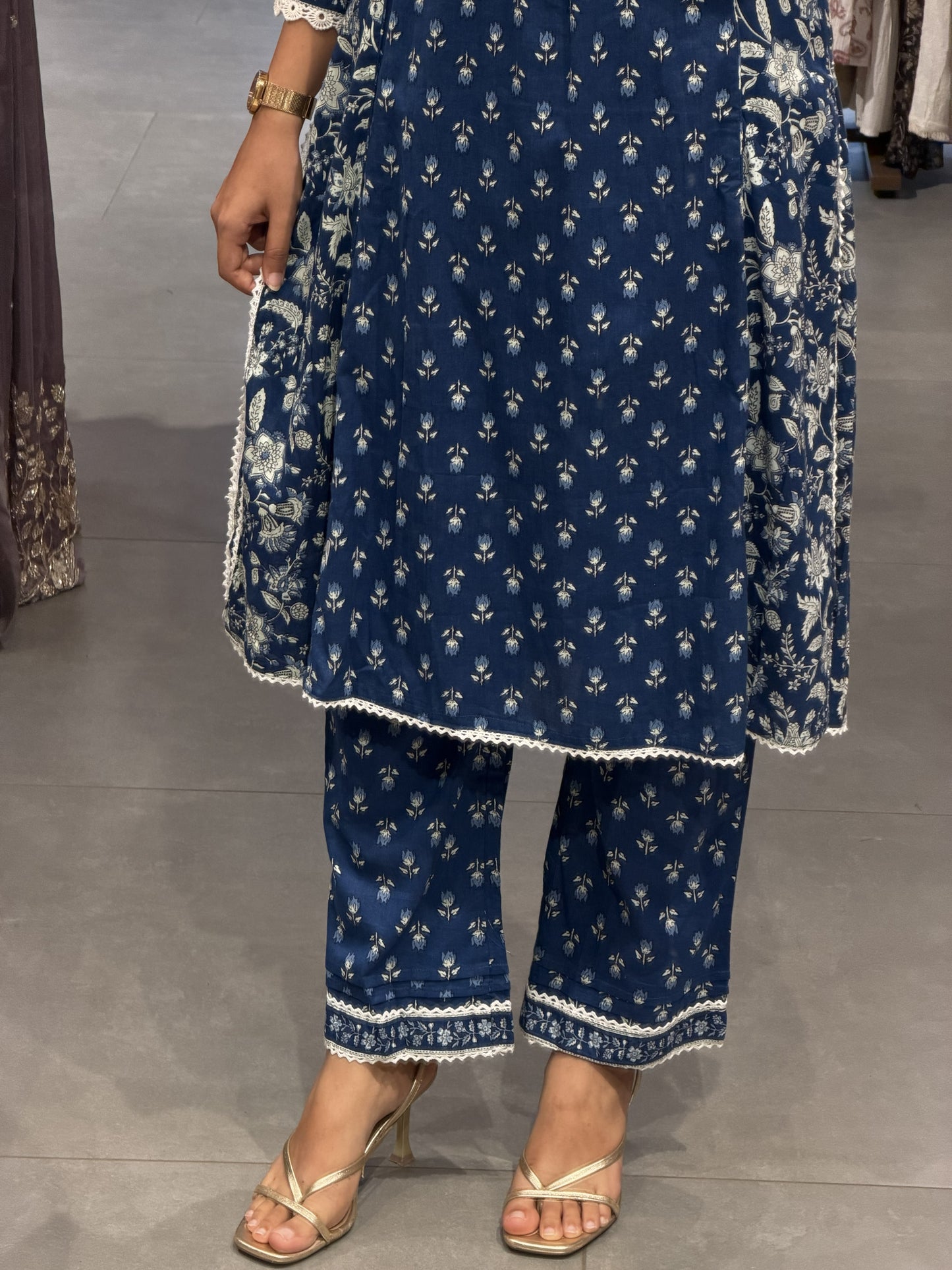 Indigo Blue Cotton Co-ord Set