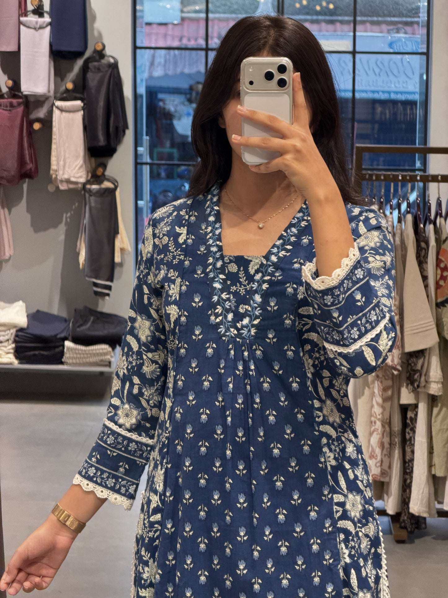Indigo Blue Cotton Co-ord Set