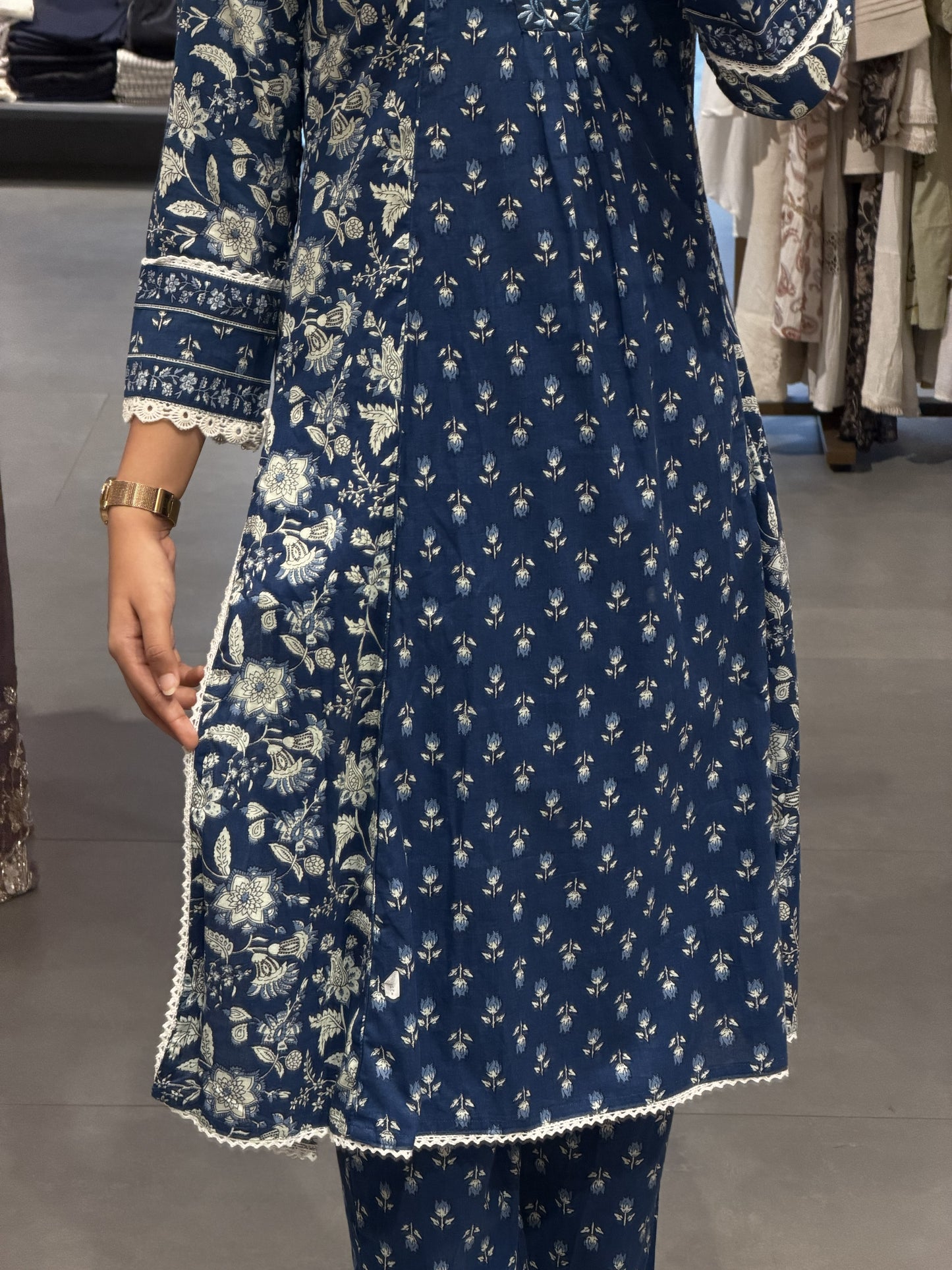 Indigo Blue Cotton Co-ord Set
