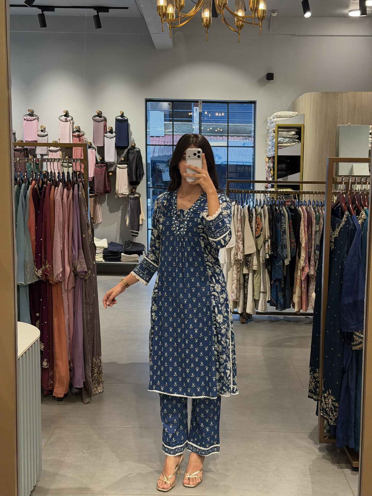 Indigo Blue Cotton Co-ord Set