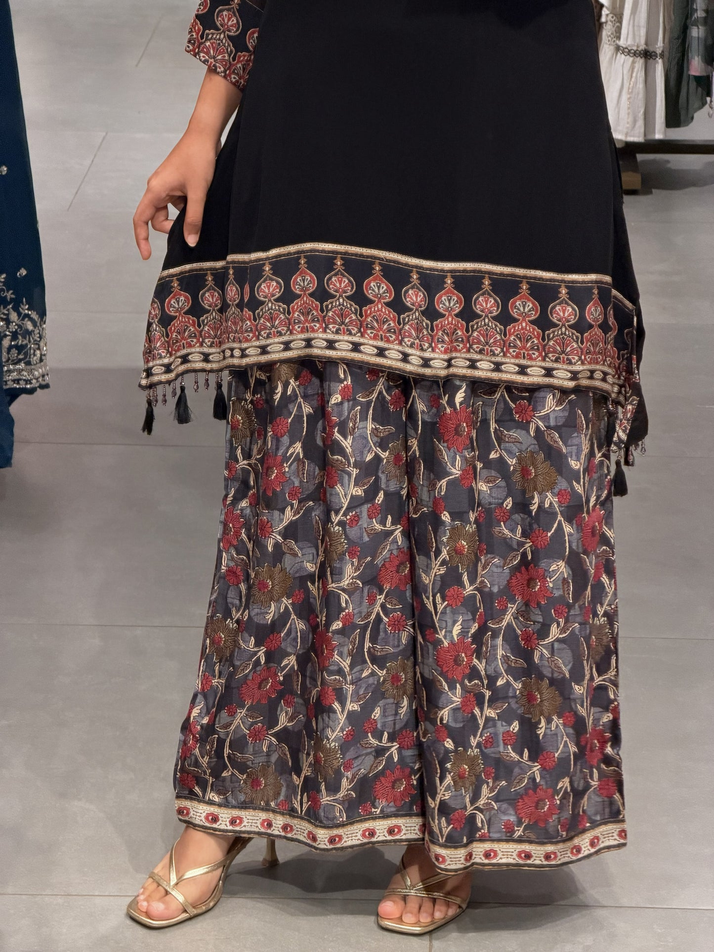 Black Chiffon Co-ord Set