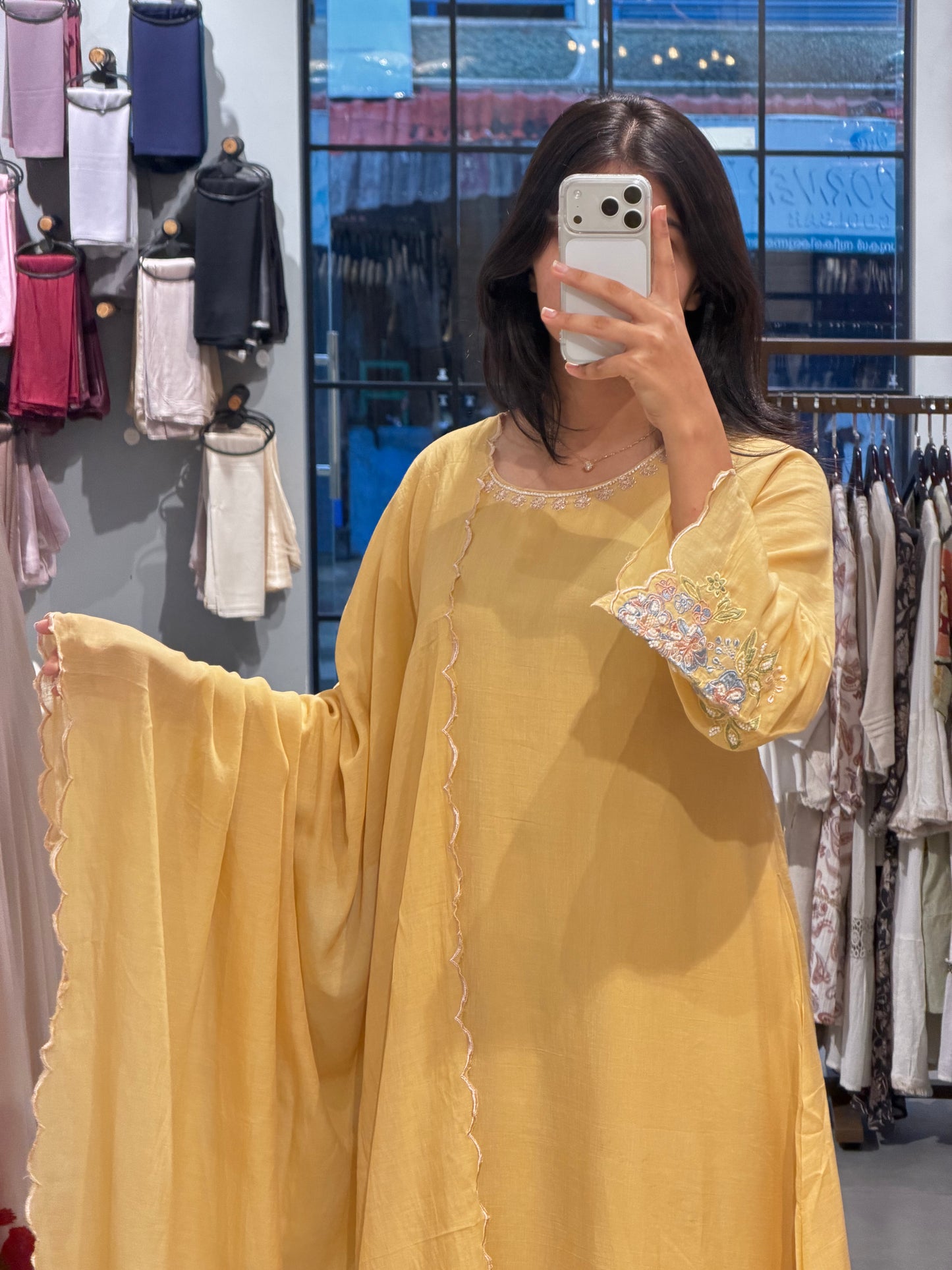Mustard Yellow Chanderi Silk Graceful Kurta Set