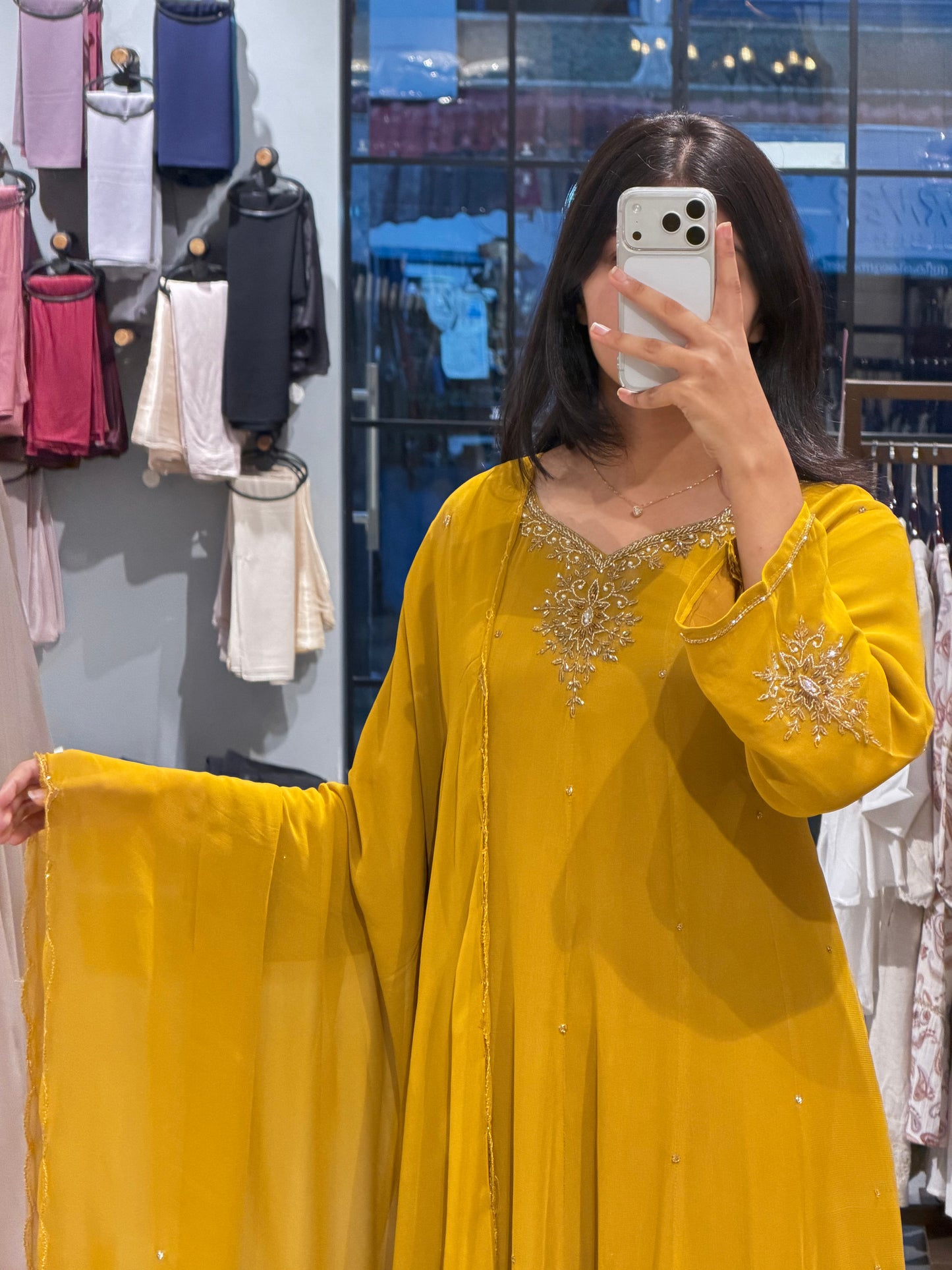 Mustard Yellow Georgette Party Wear Set