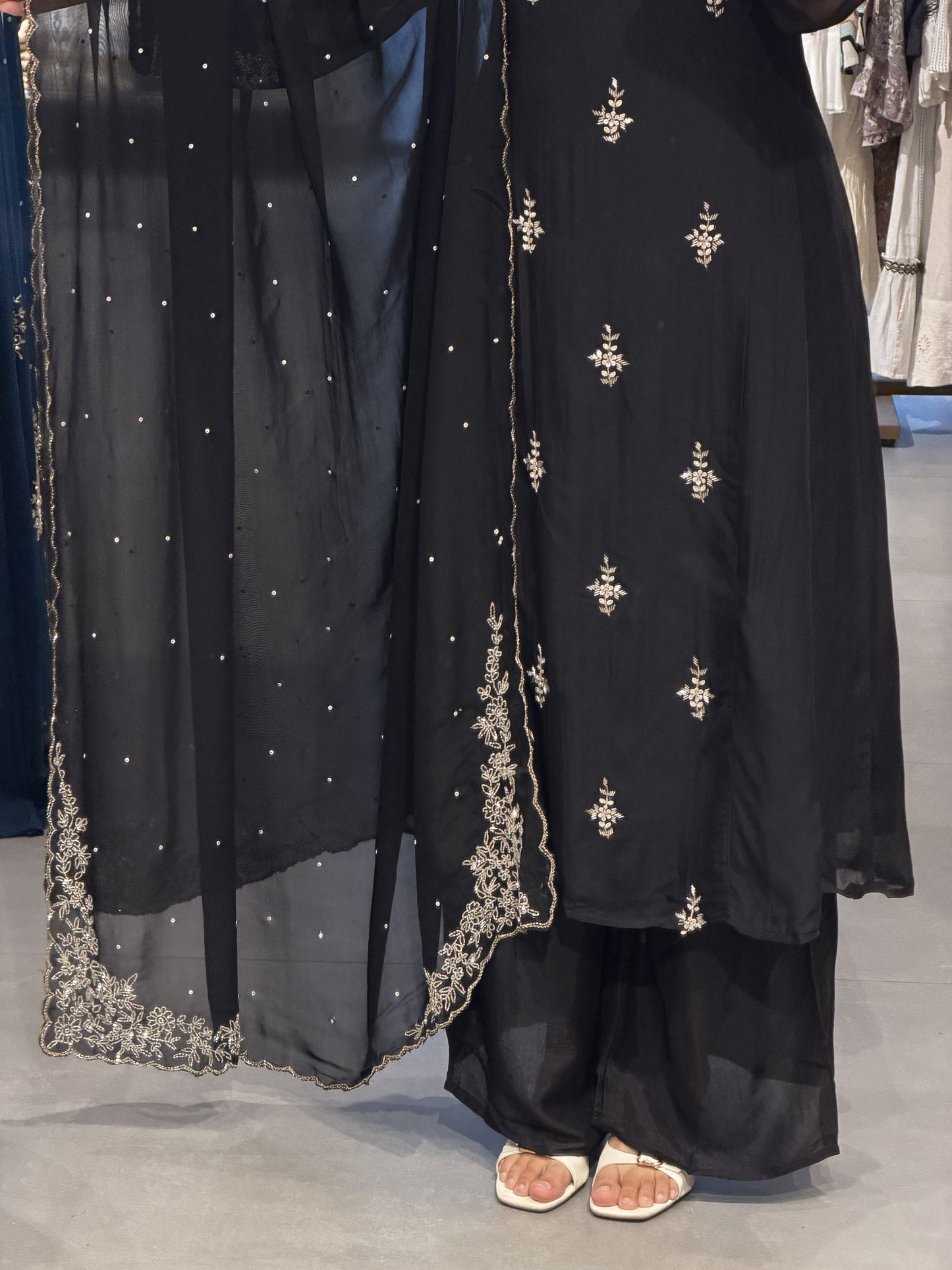 Premium Soft Organza Suit with Stone Work Detailing