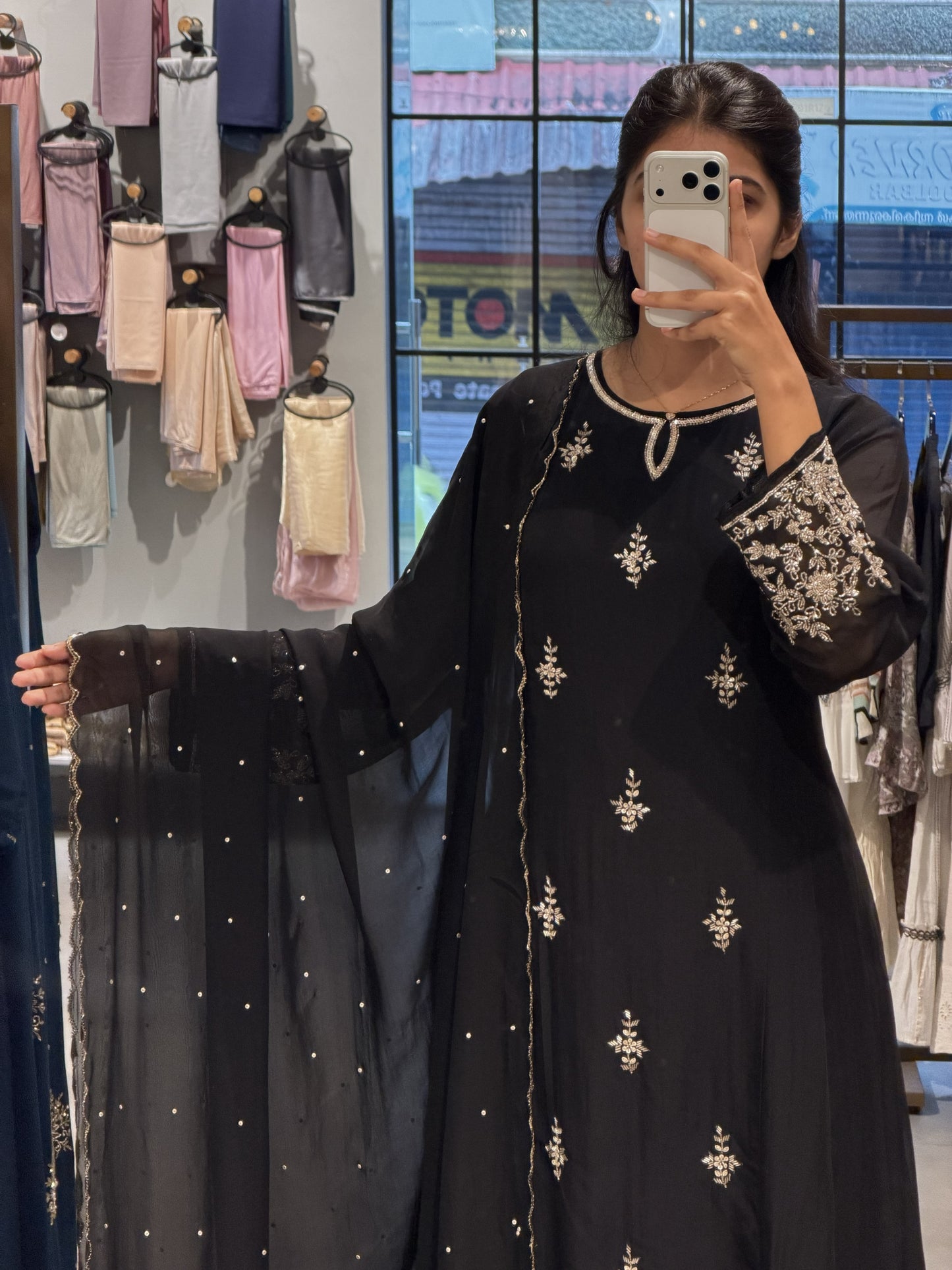 Premium Soft Organza Suit with Stone Work Detailing