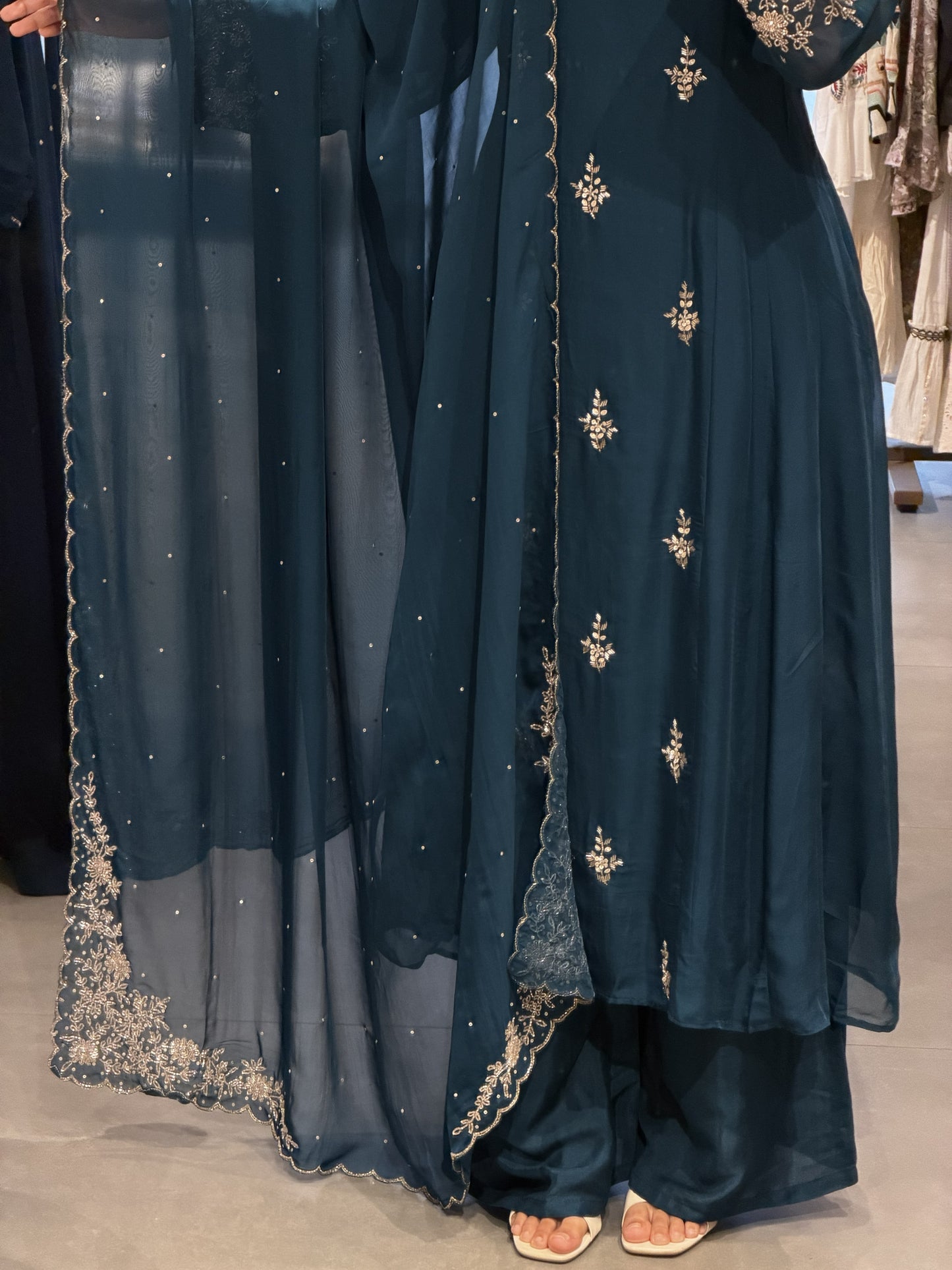 Premium Soft Organza Suit with Stone Work Detailing