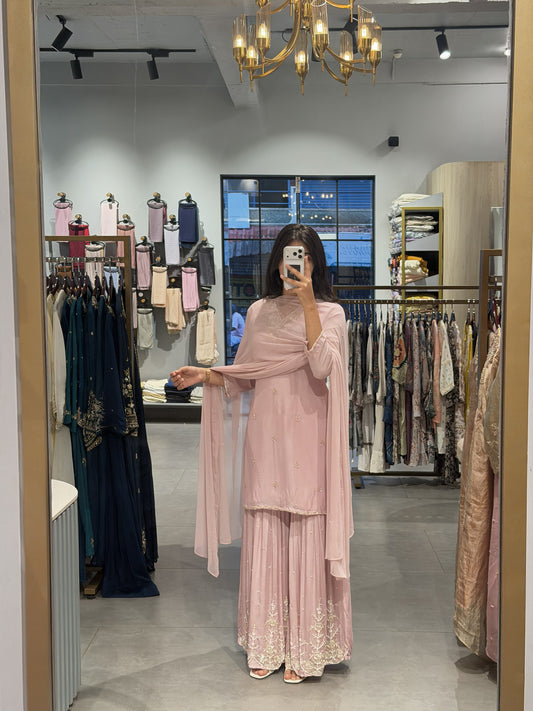 Pastel Pink Sharara Set
