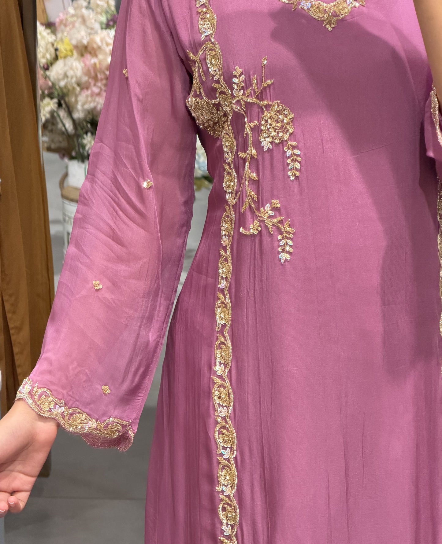 Side-Open Anarkali Set