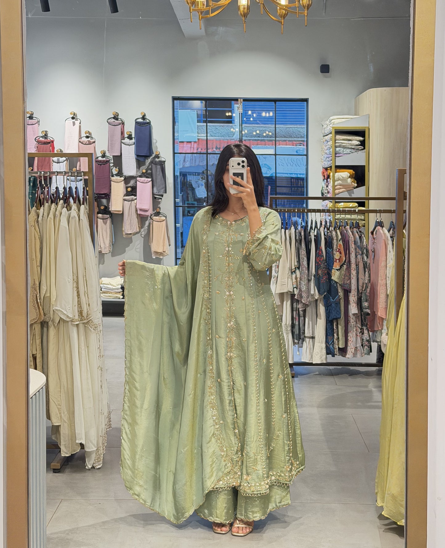 Sunlit Flare Anarkali Set