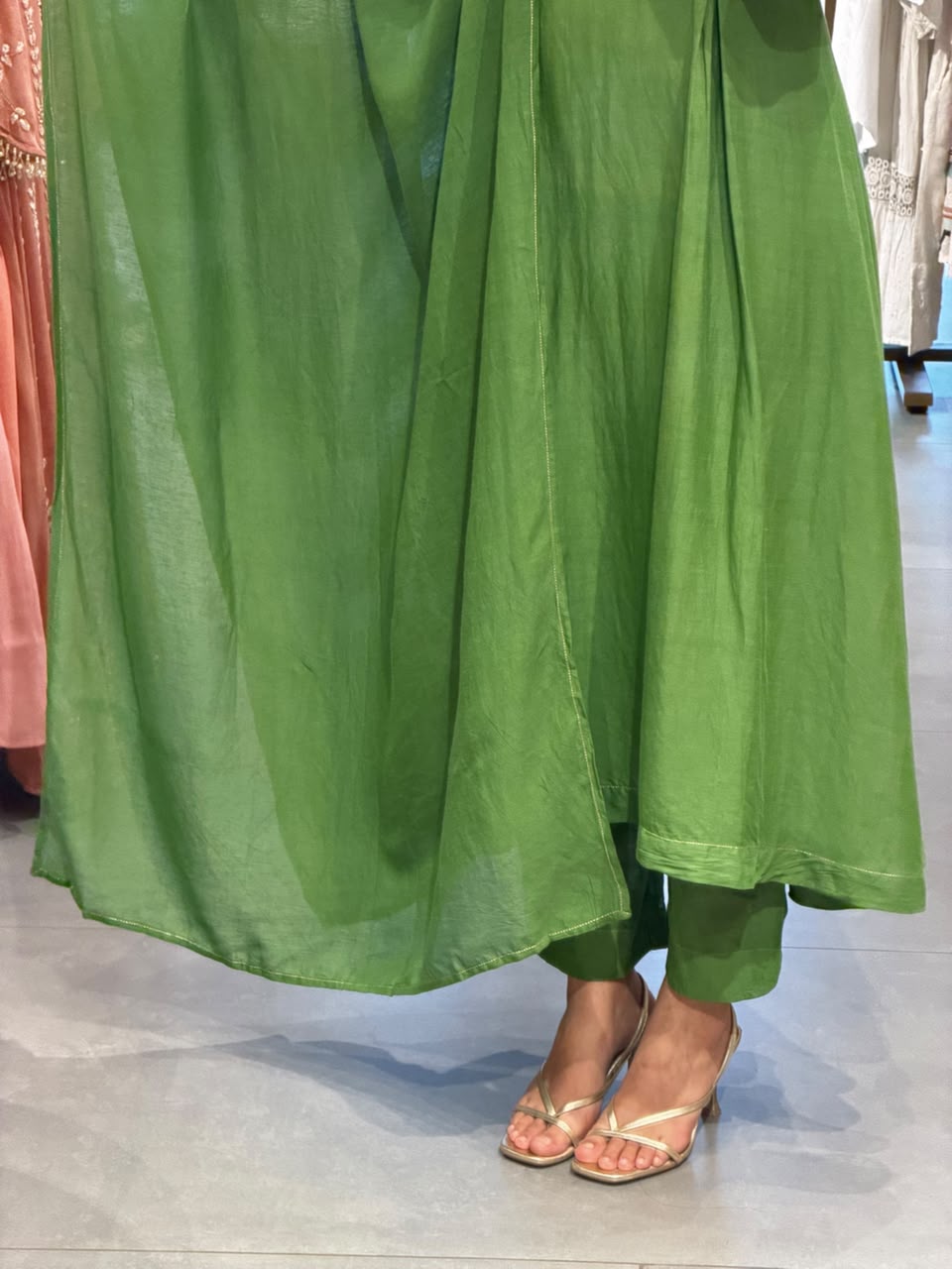 ELEGANT PISTACHIO  GREEN MUSILN SET