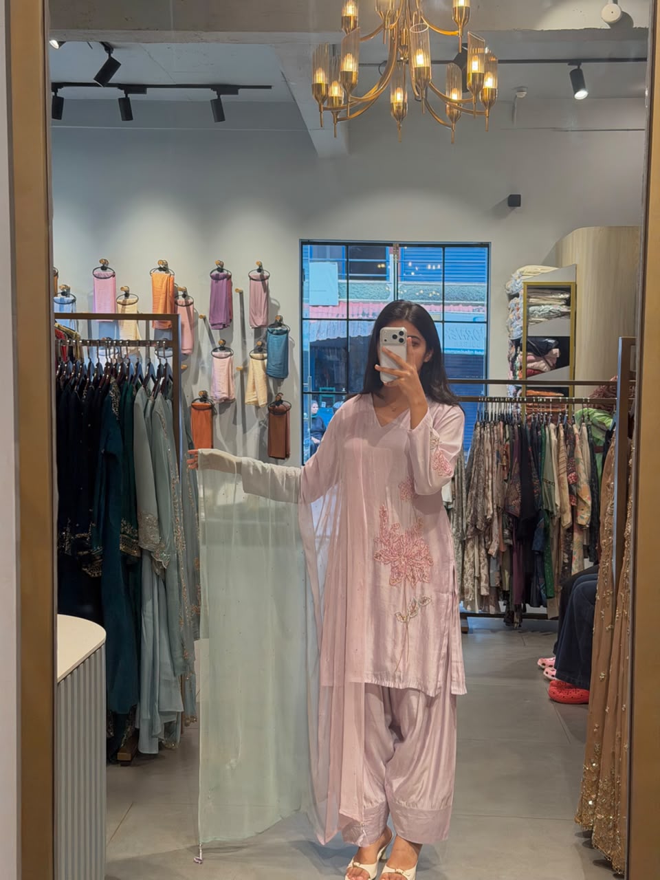 PASTEL LAVENDER  CHANDERI SILK
