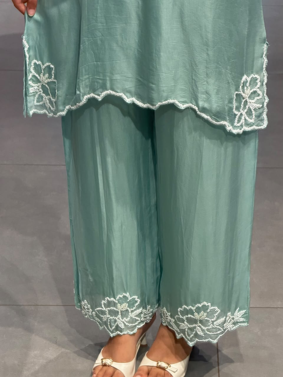 elegant mint green party Wear