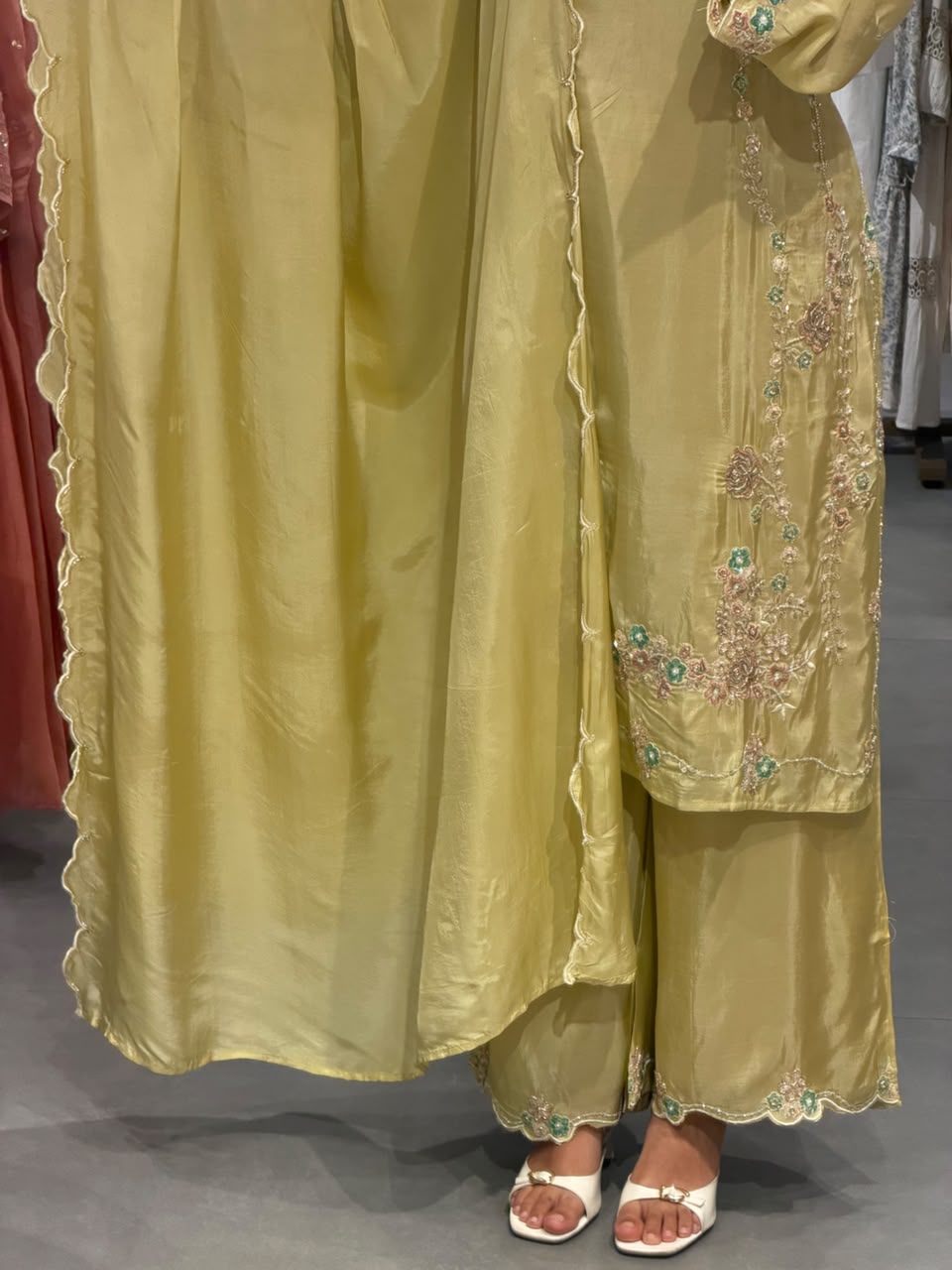 Elegant uppada silk pakistani set