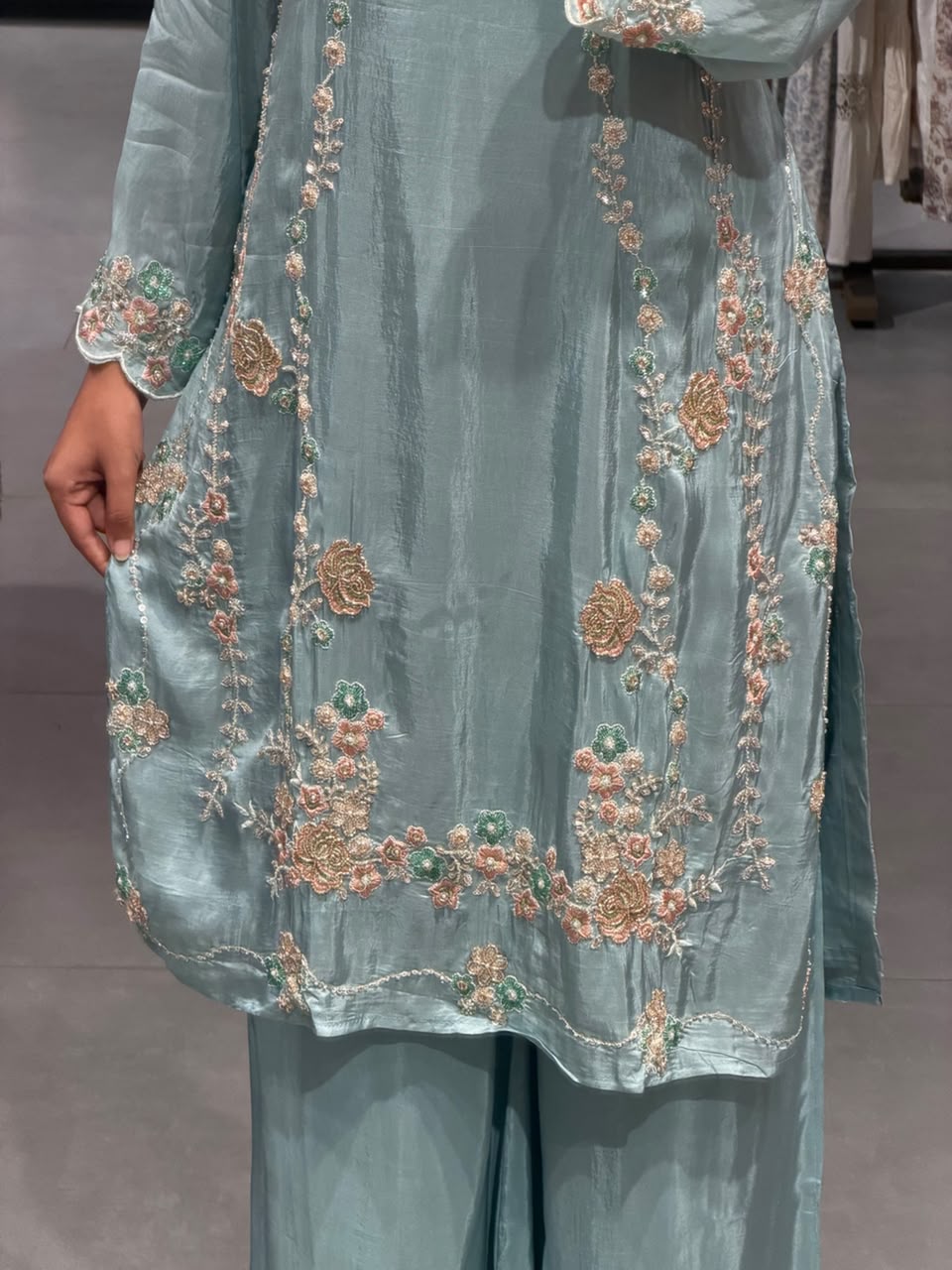 Elegant uppada silk pakistani set