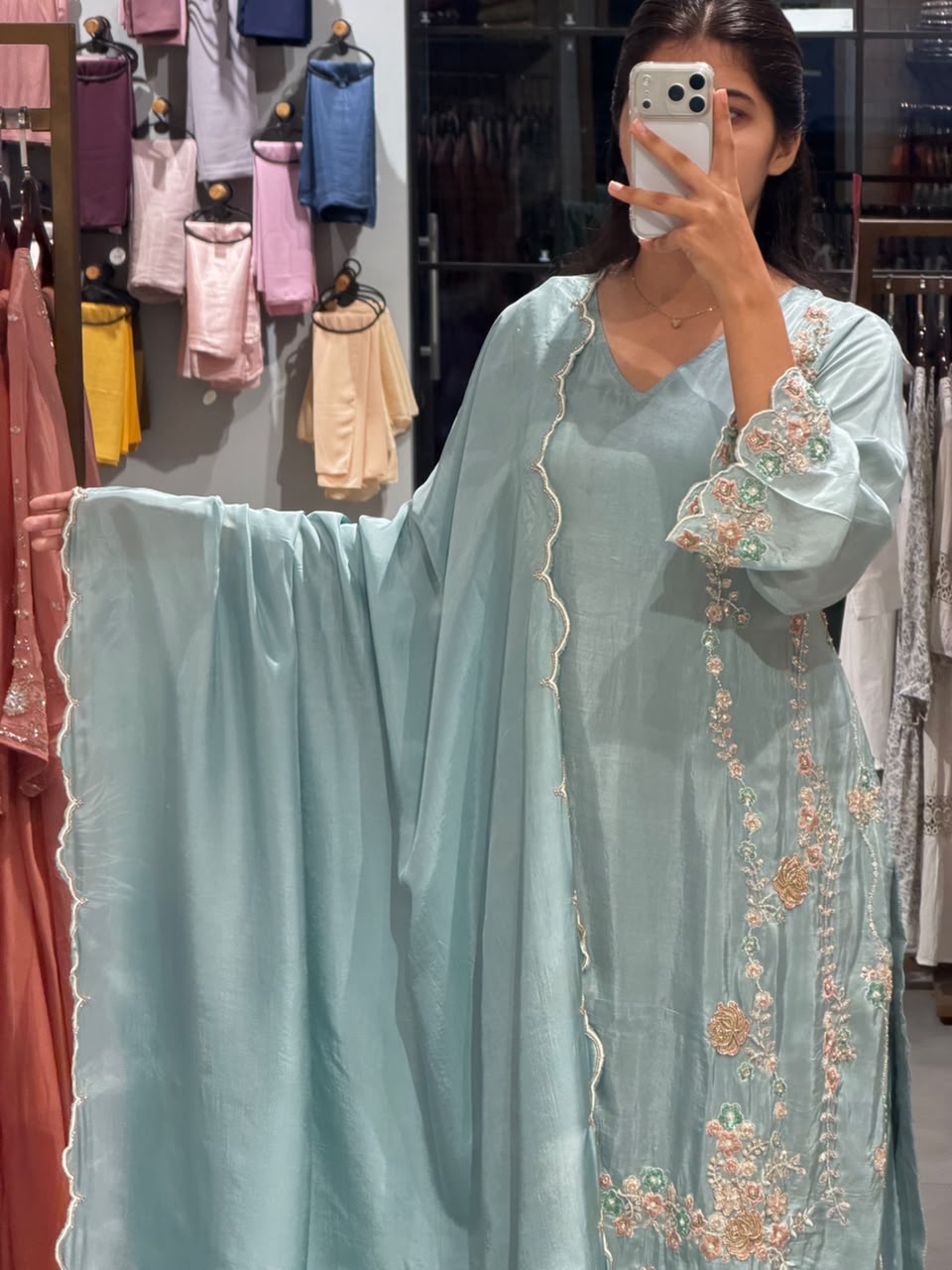 Elegant uppada silk pakistani set