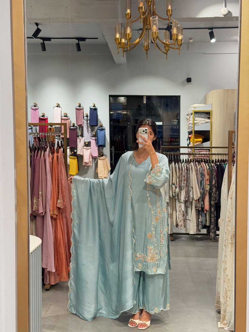 Elegant uppada silk pakistani set