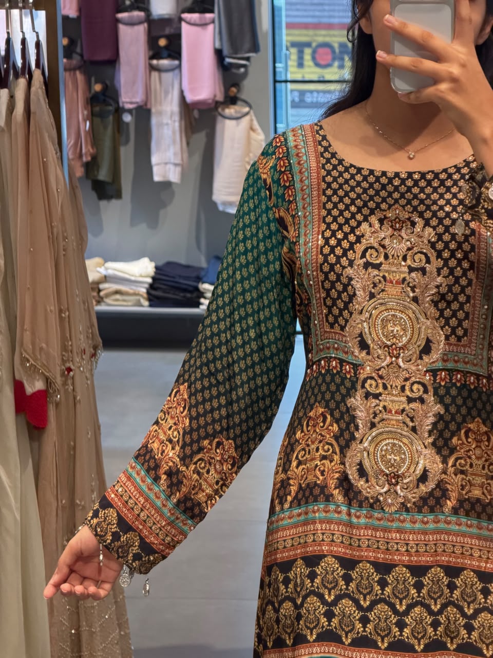 Royal Print Crape Silk Set