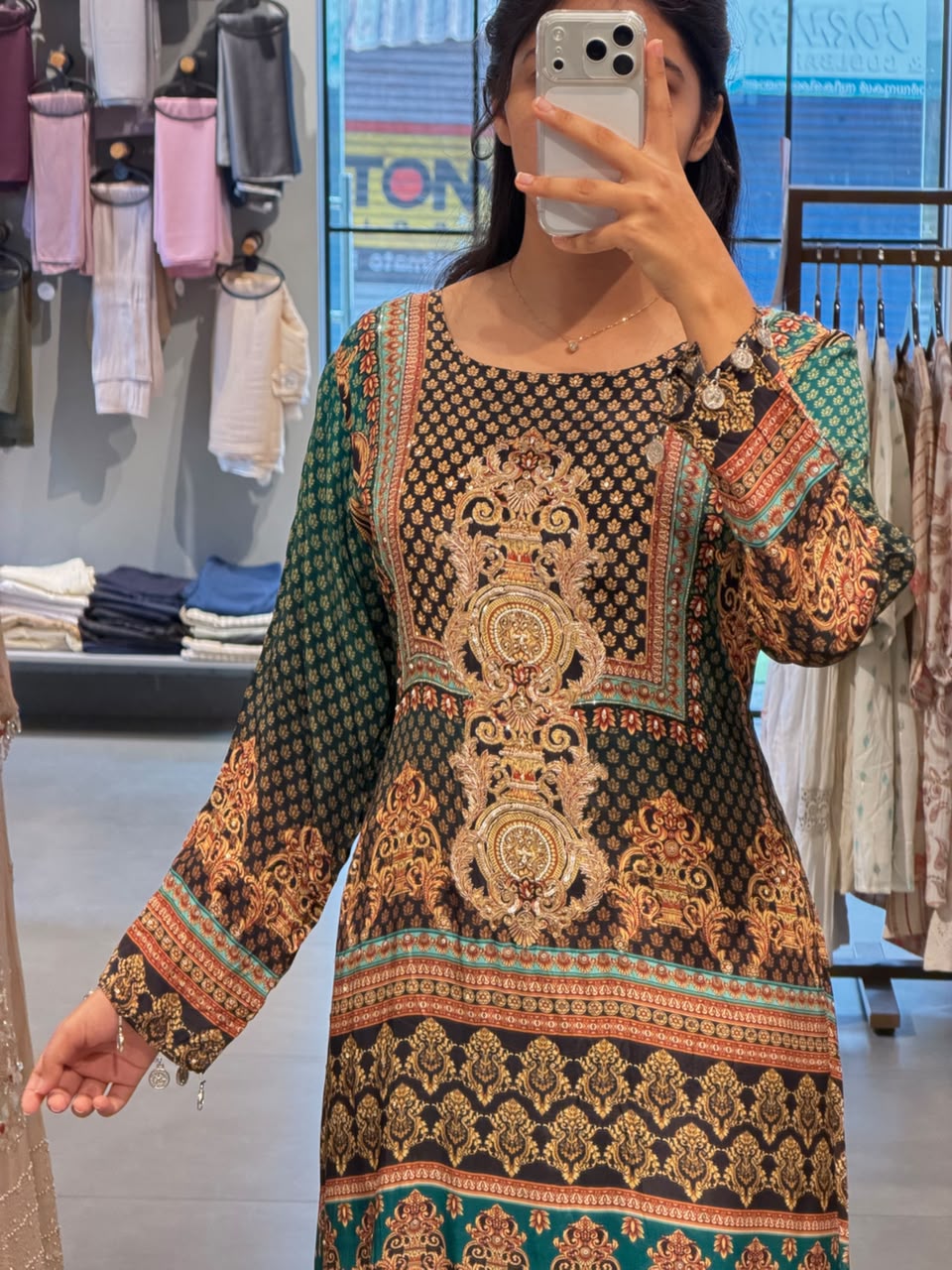 Royal Print Crape Silk Set