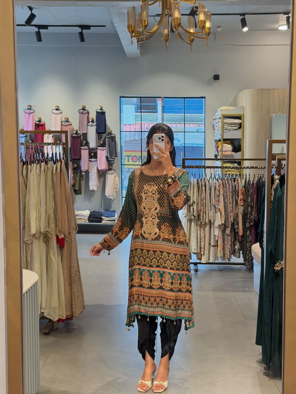 Royal Print Crape Silk Set